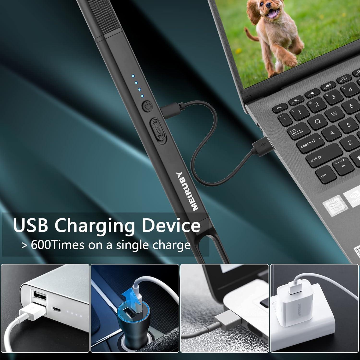 Encendedor Eléctrico MEIRUBY M-15 Recargable USB Negro