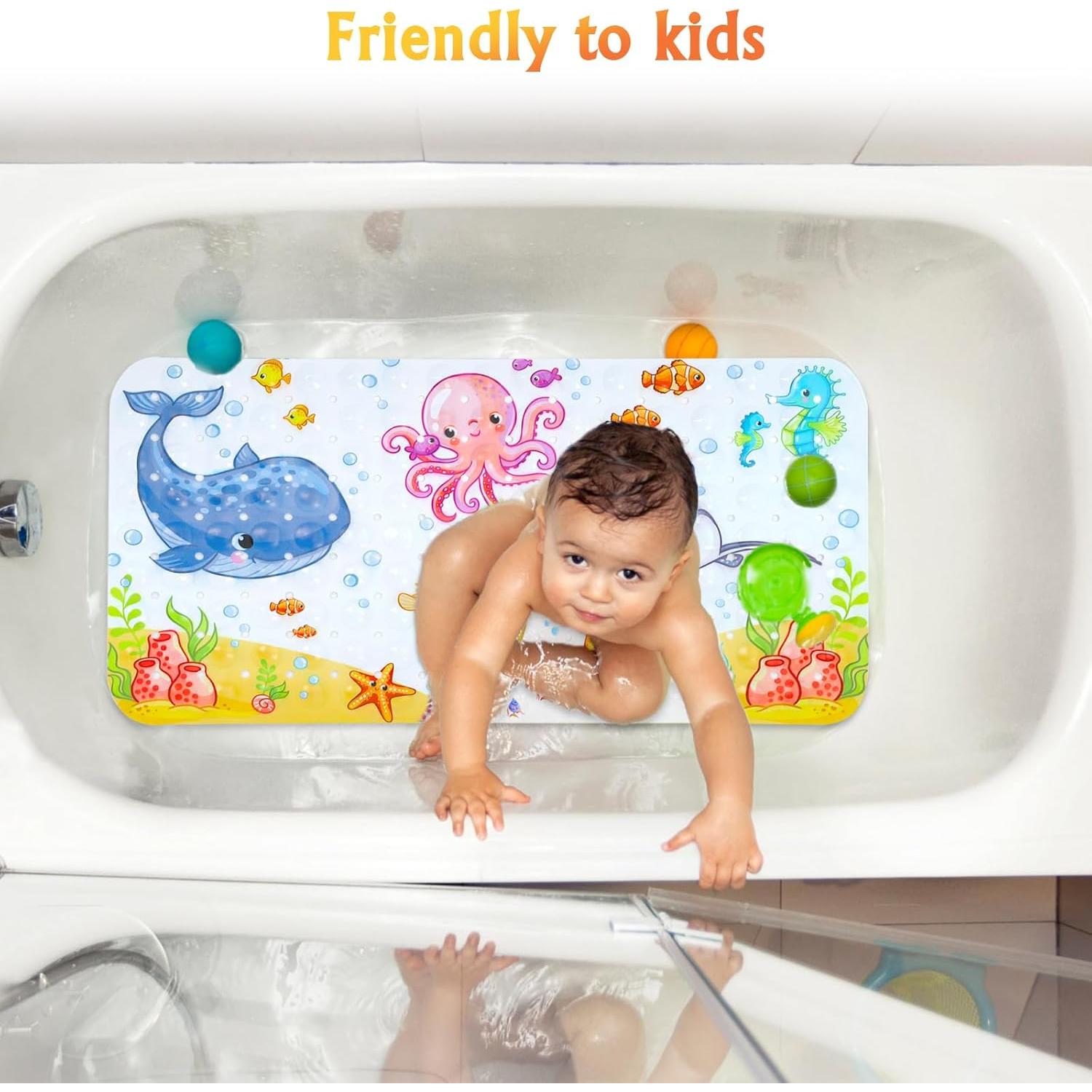 Alfombrilla de baño antideslizante Secopad 70x38cm Pulpo Rosa