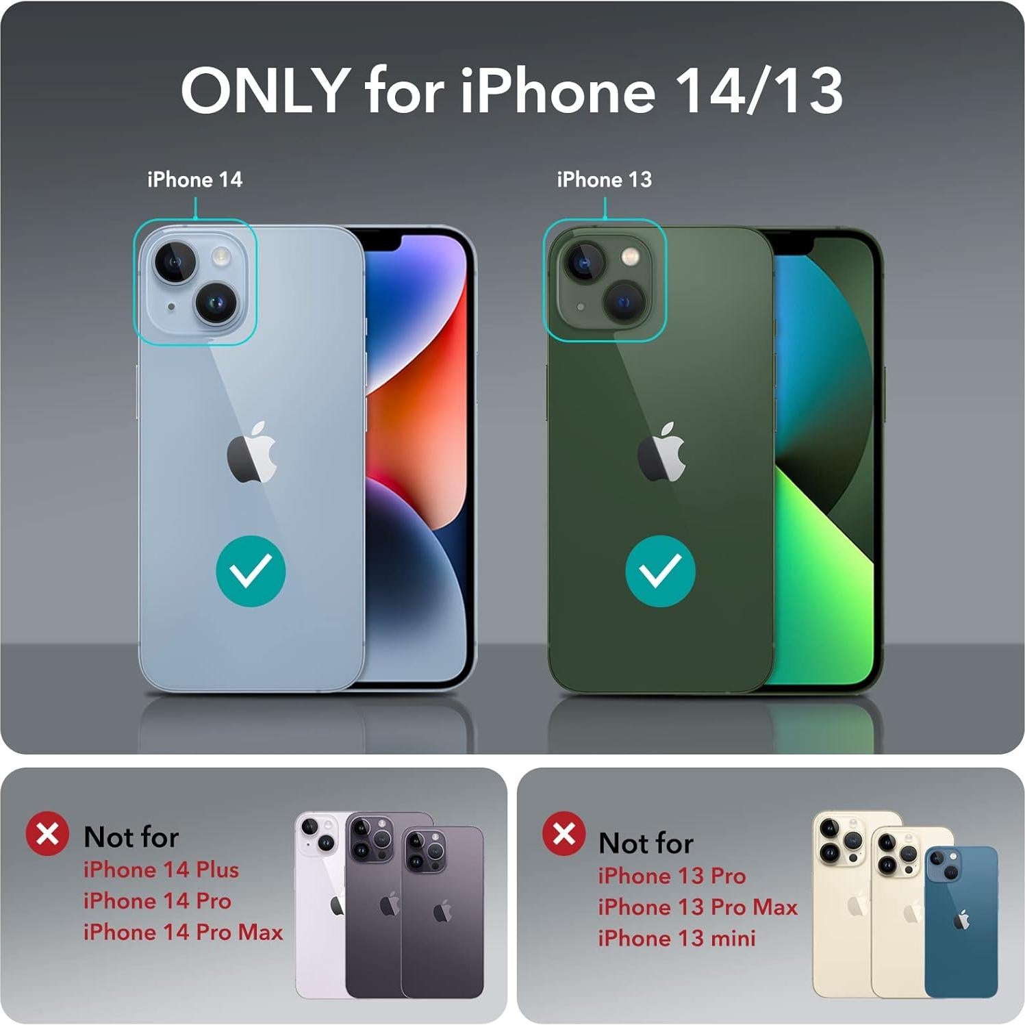 Funda Bumper ESR para iPhone 14/13 Transparente Resistente