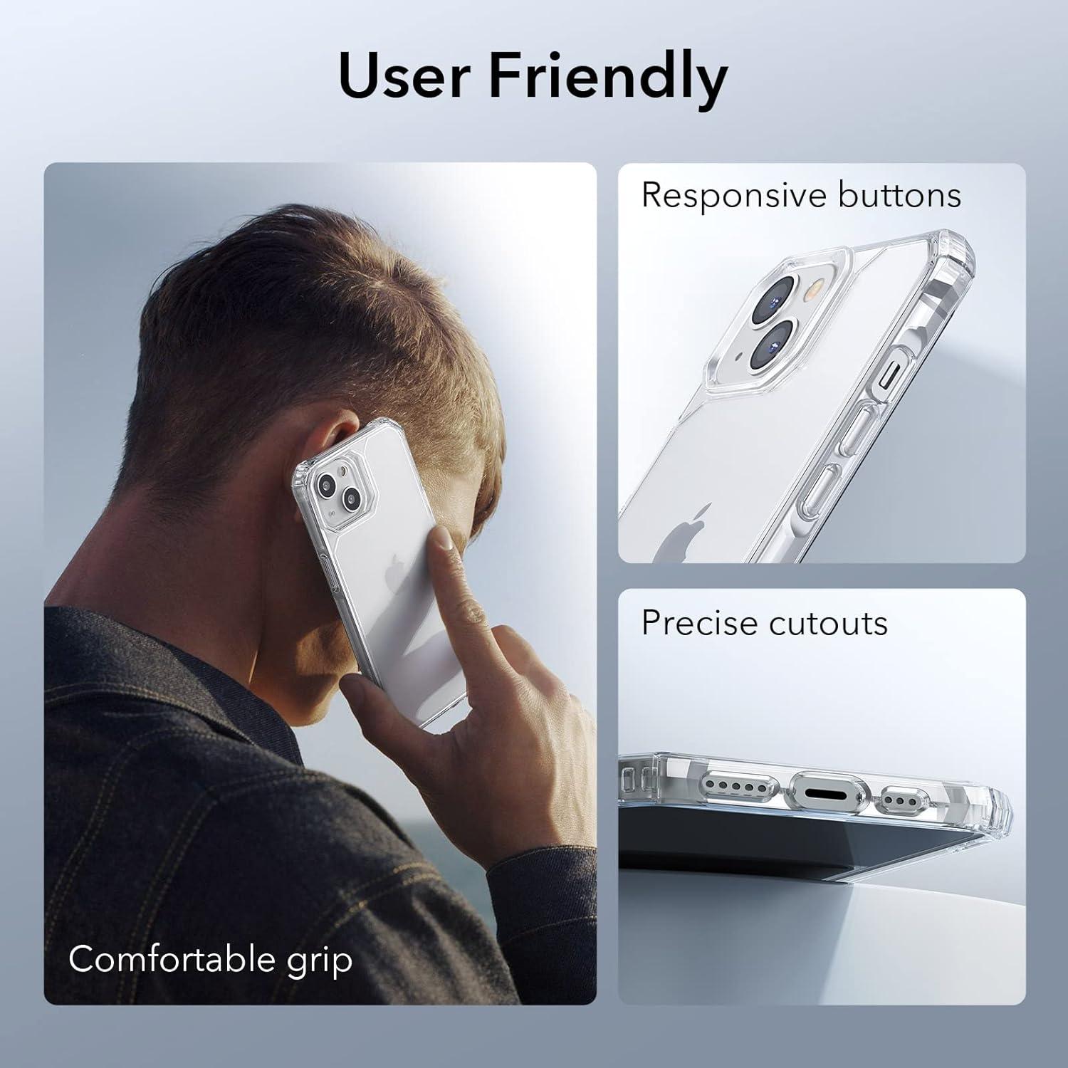 Funda Bumper ESR para iPhone 14/13 Transparente Resistente