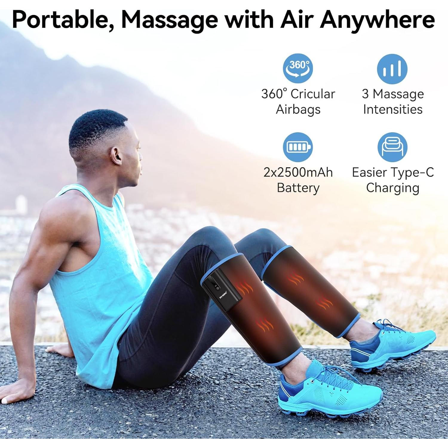 Masajeador de Pantorrillas Inalámbrico FIT KING con Calor