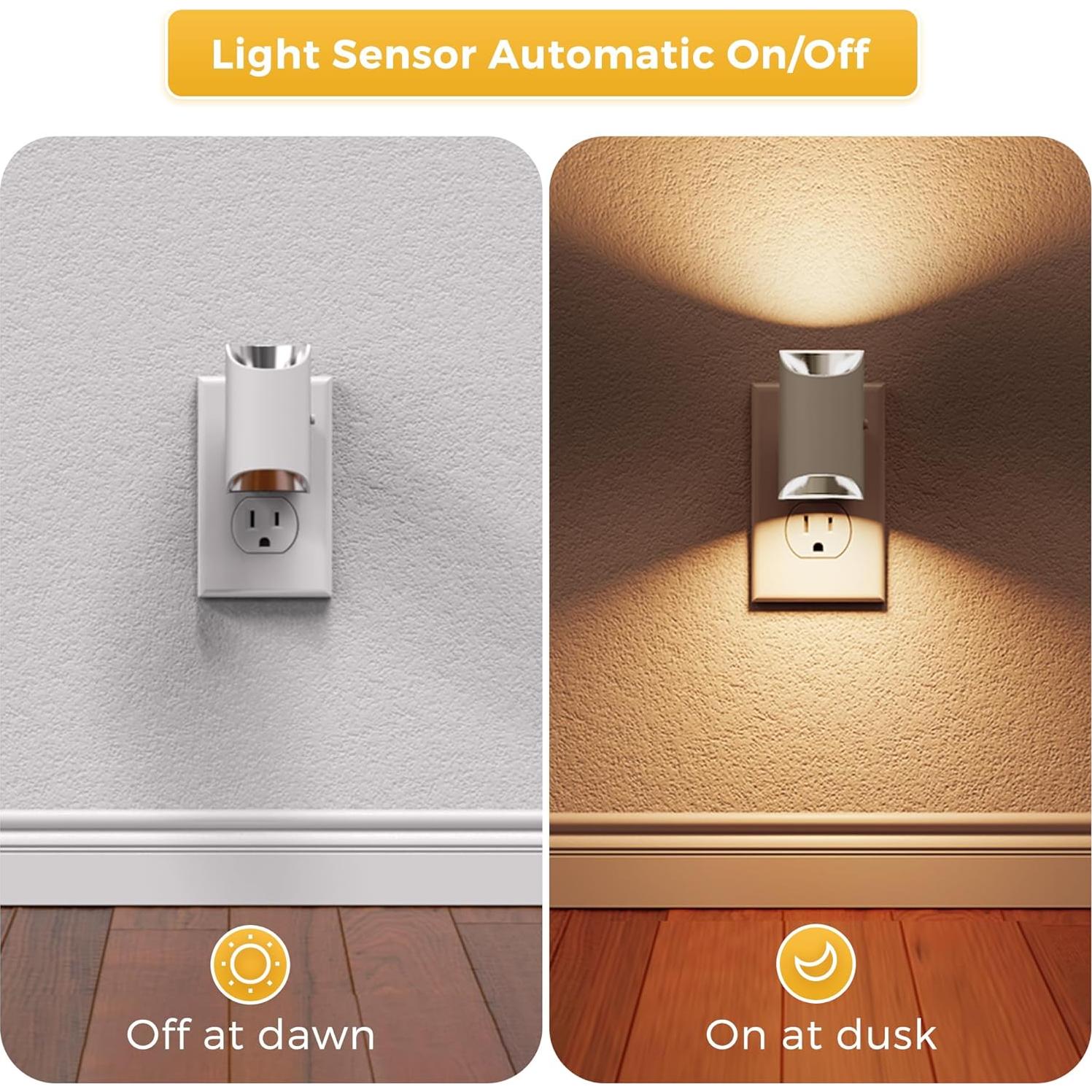 Luz Nocturna LED Regulable LOHAS 0-100LM con Sensor 3000K