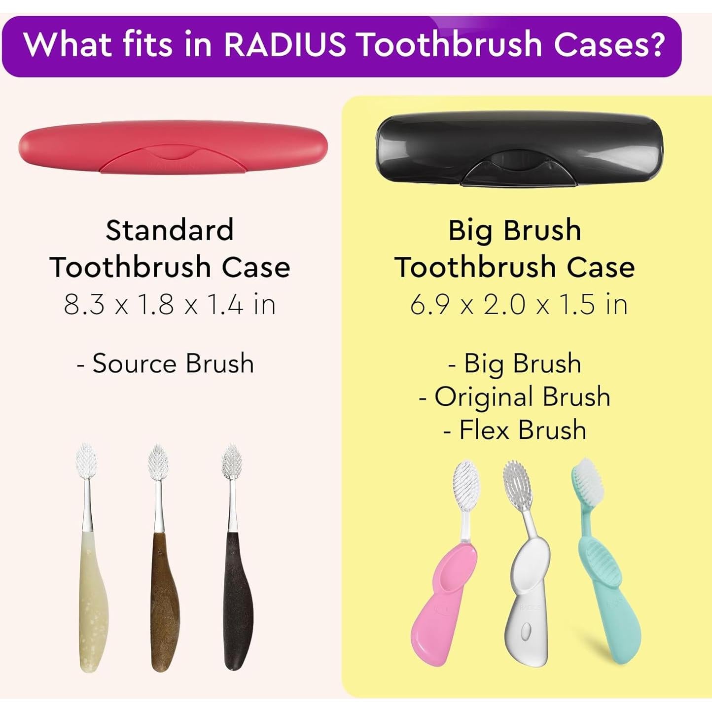 Estuche de viaje RADIUS para cepillo grande - Lavanda