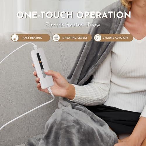 Manta Eléctrica ONDAN 127x152 cm Suave Franela 5 Niveles