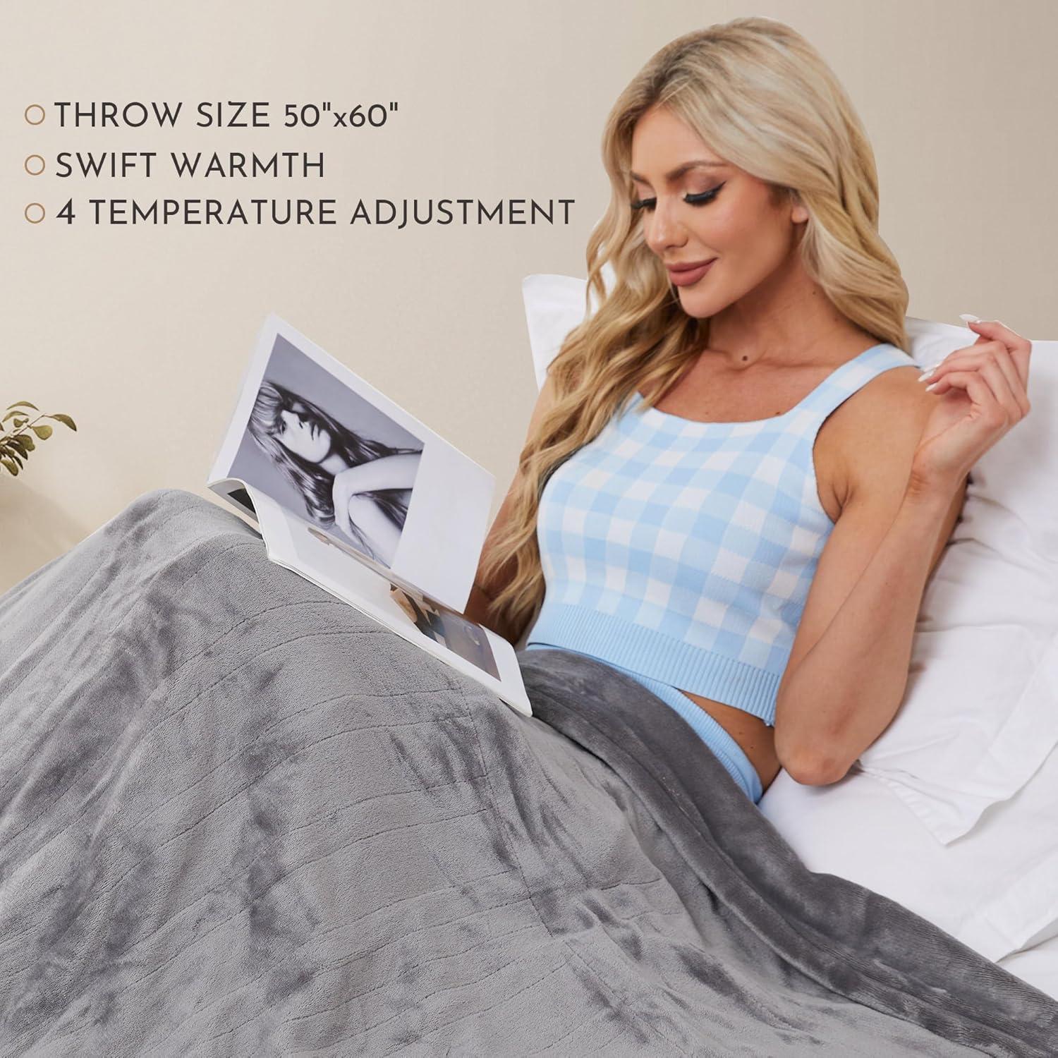 Manta Eléctrica ONDAN 127x152 cm Suave Franela 5 Niveles