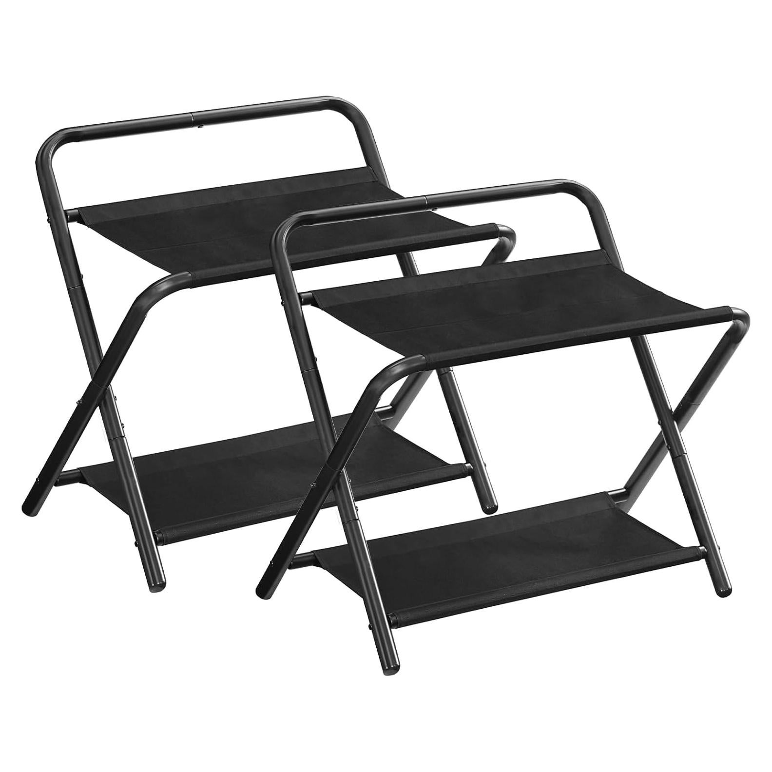Soportes de Equipaje Plegables HOOBRO, Juego de 2, Negro