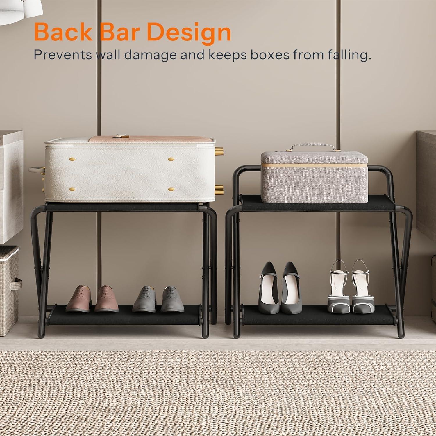 Soportes de Equipaje Plegables HOOBRO, Juego de 2, Negro