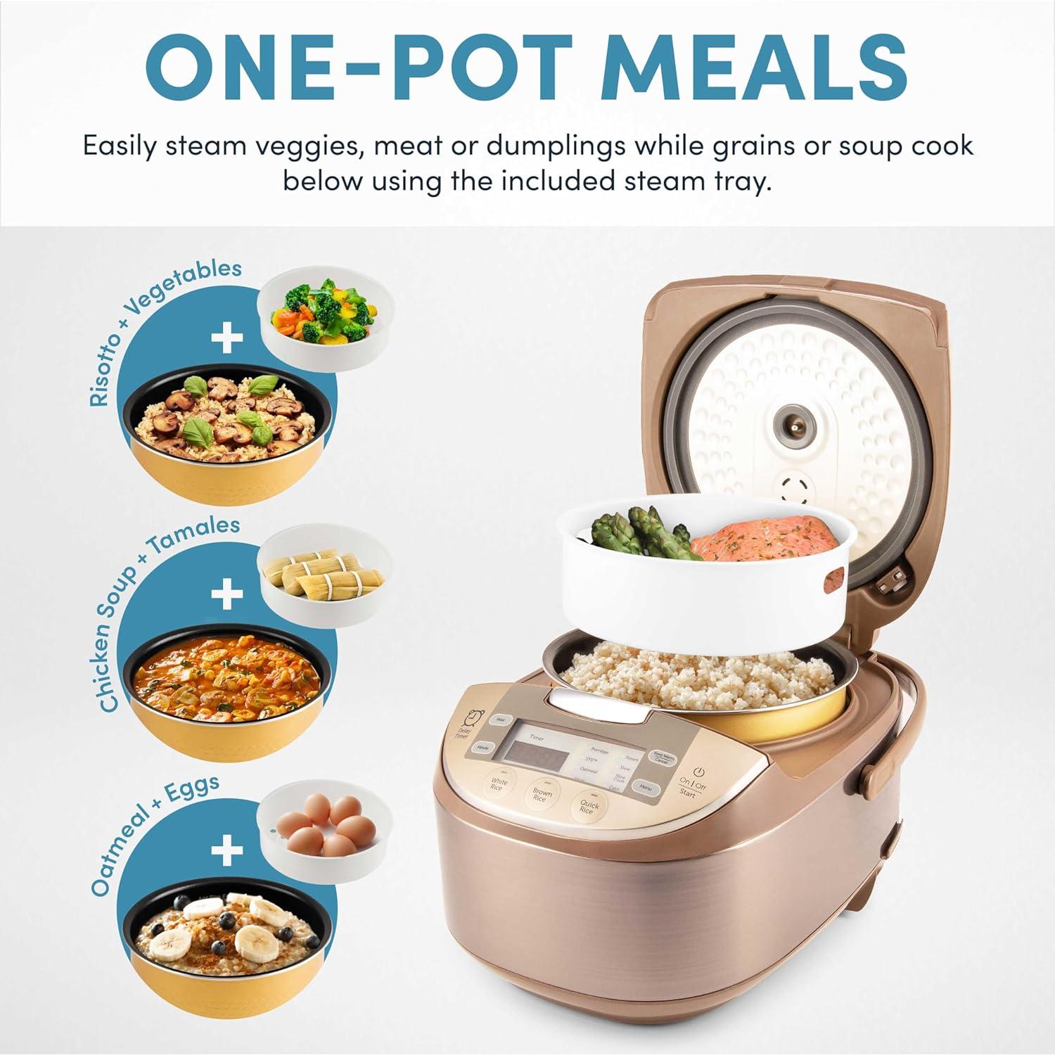 Olla de Arroz Aroma ARC-6106 6 Tazas Programable Champagne