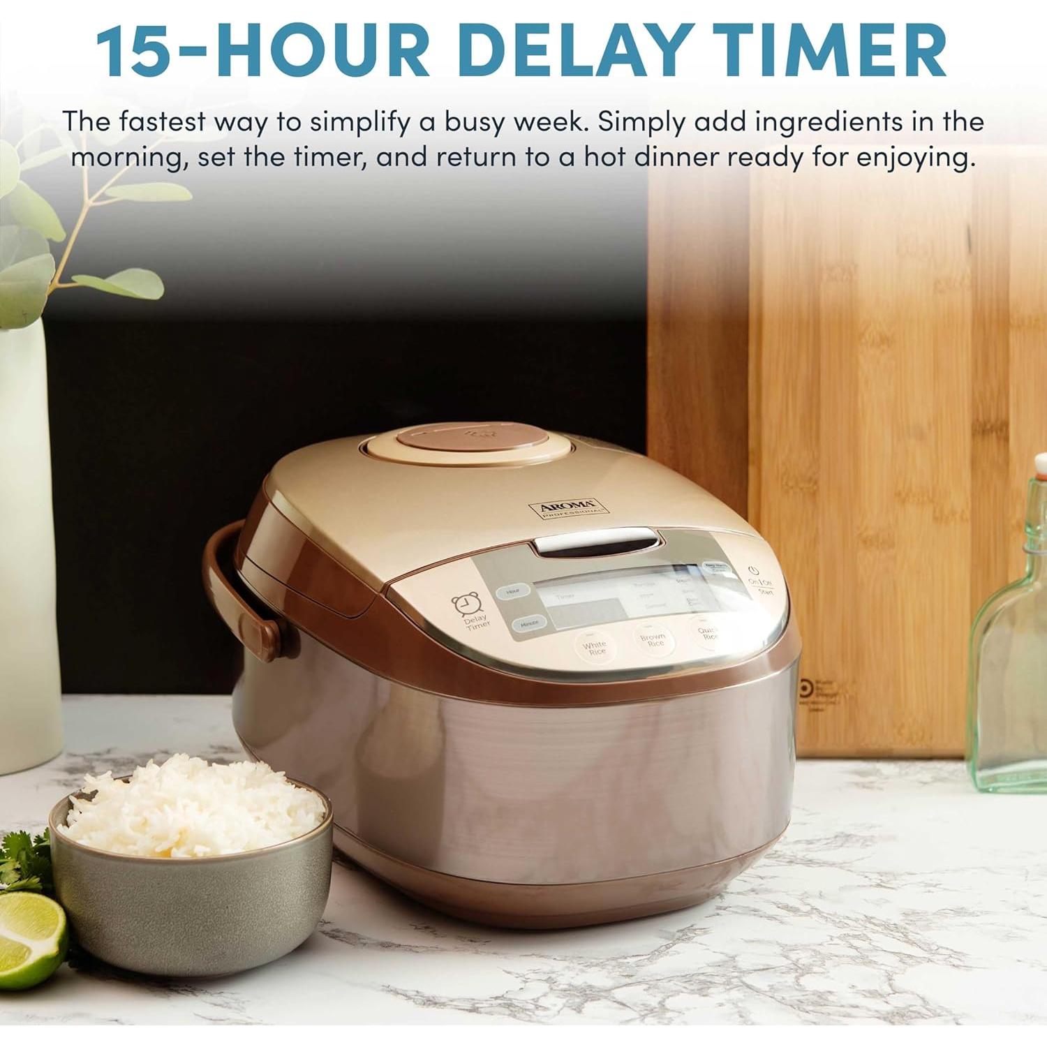 Olla de Arroz Aroma ARC-6106 6 Tazas Programable Champagne