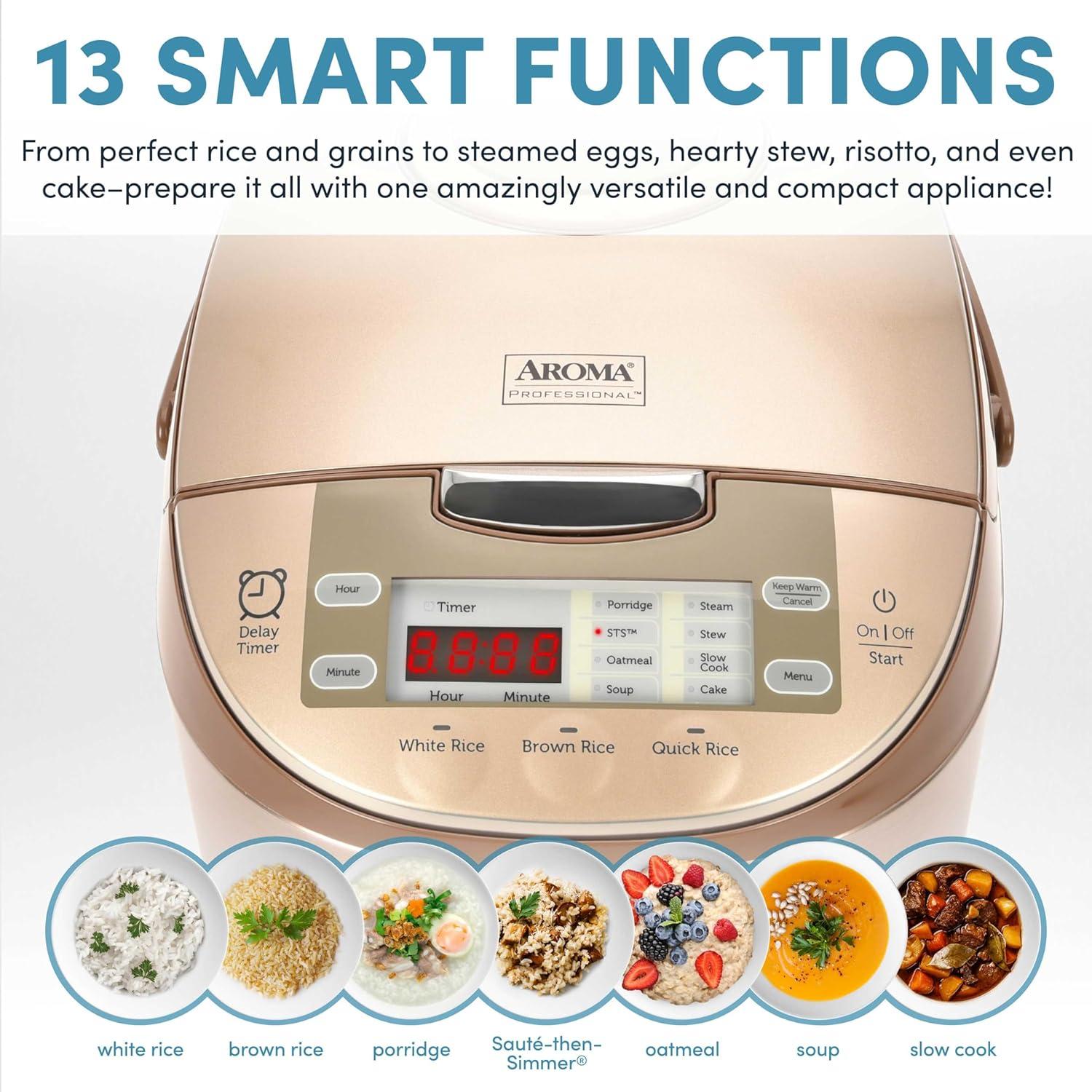 Olla de Arroz Aroma ARC-6106 6 Tazas Programable Champagne