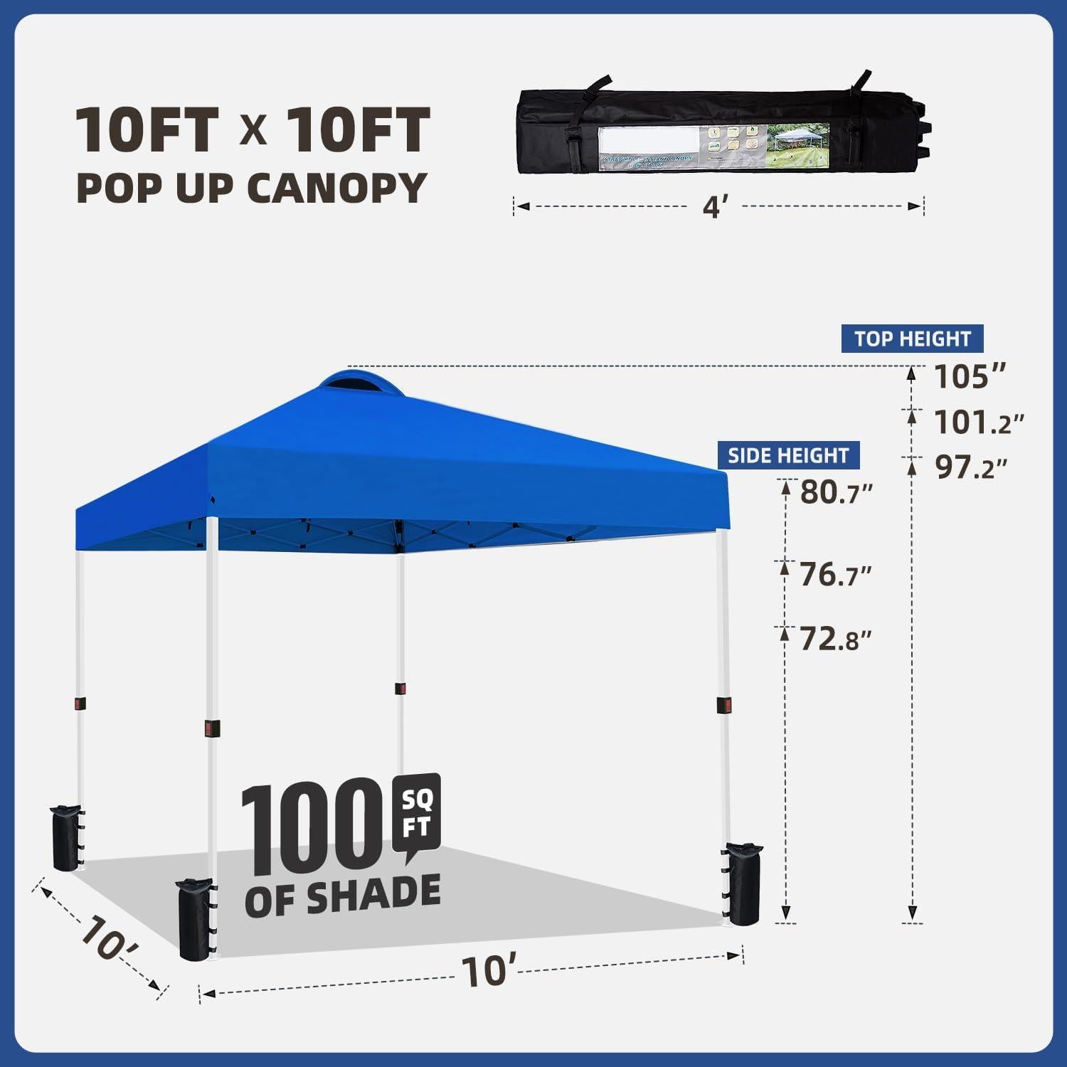 Carpa Plegable SAILARY 3x3m Resistente Azul con Accesorios