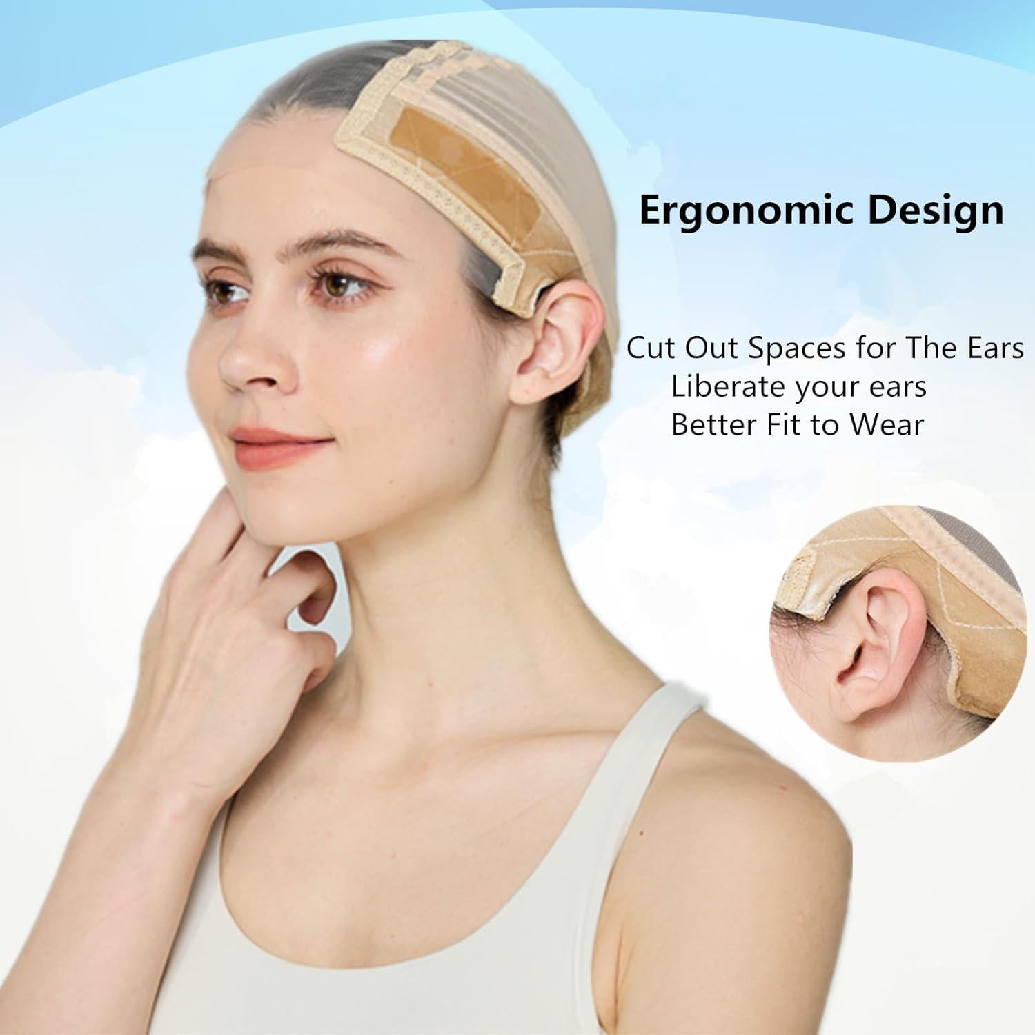 Gorro de Peluca Antideslizante Xiushumyi Talla S Color Nude