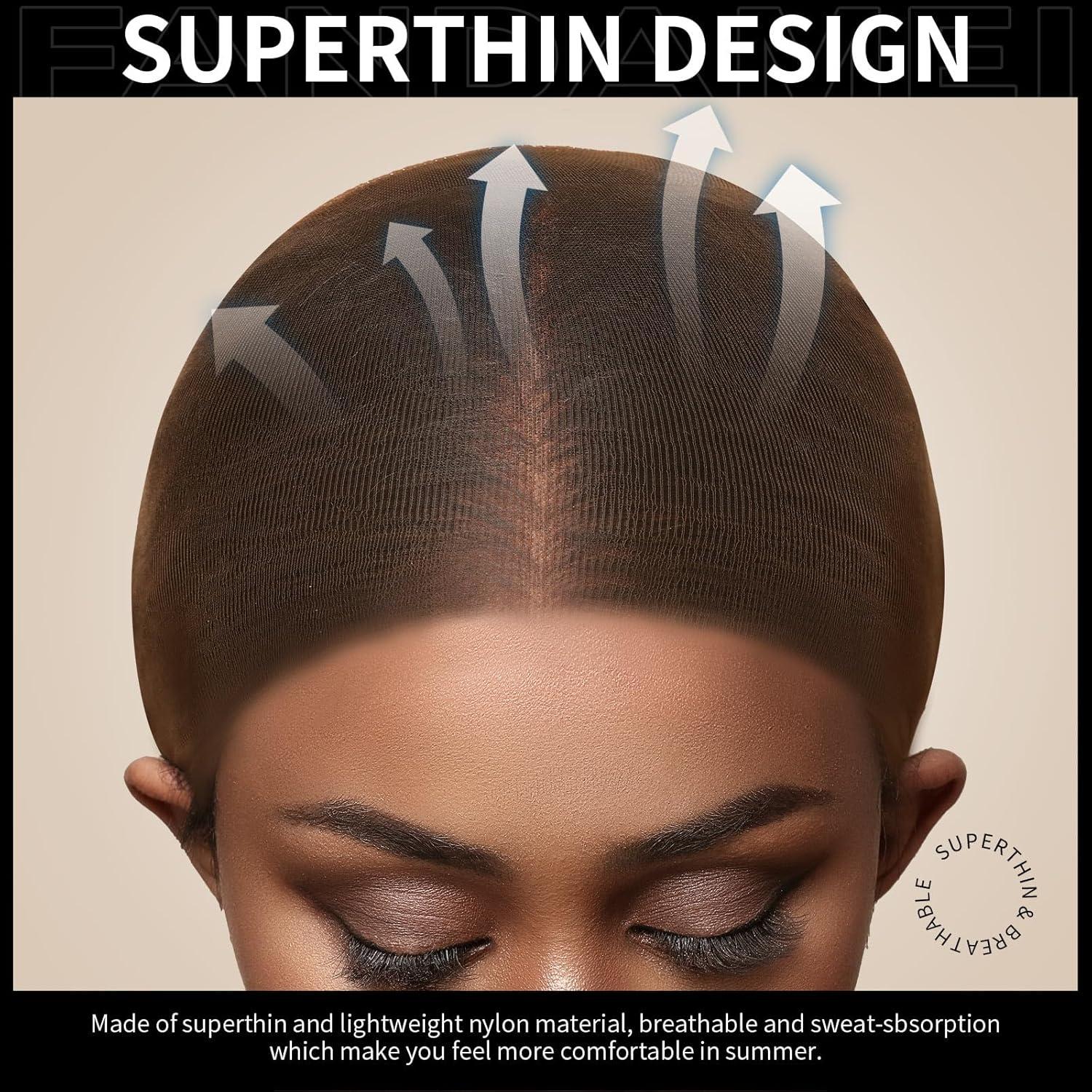 Capucha HD para Peluca Fandamei - Marrón Oscuro, 4PCS