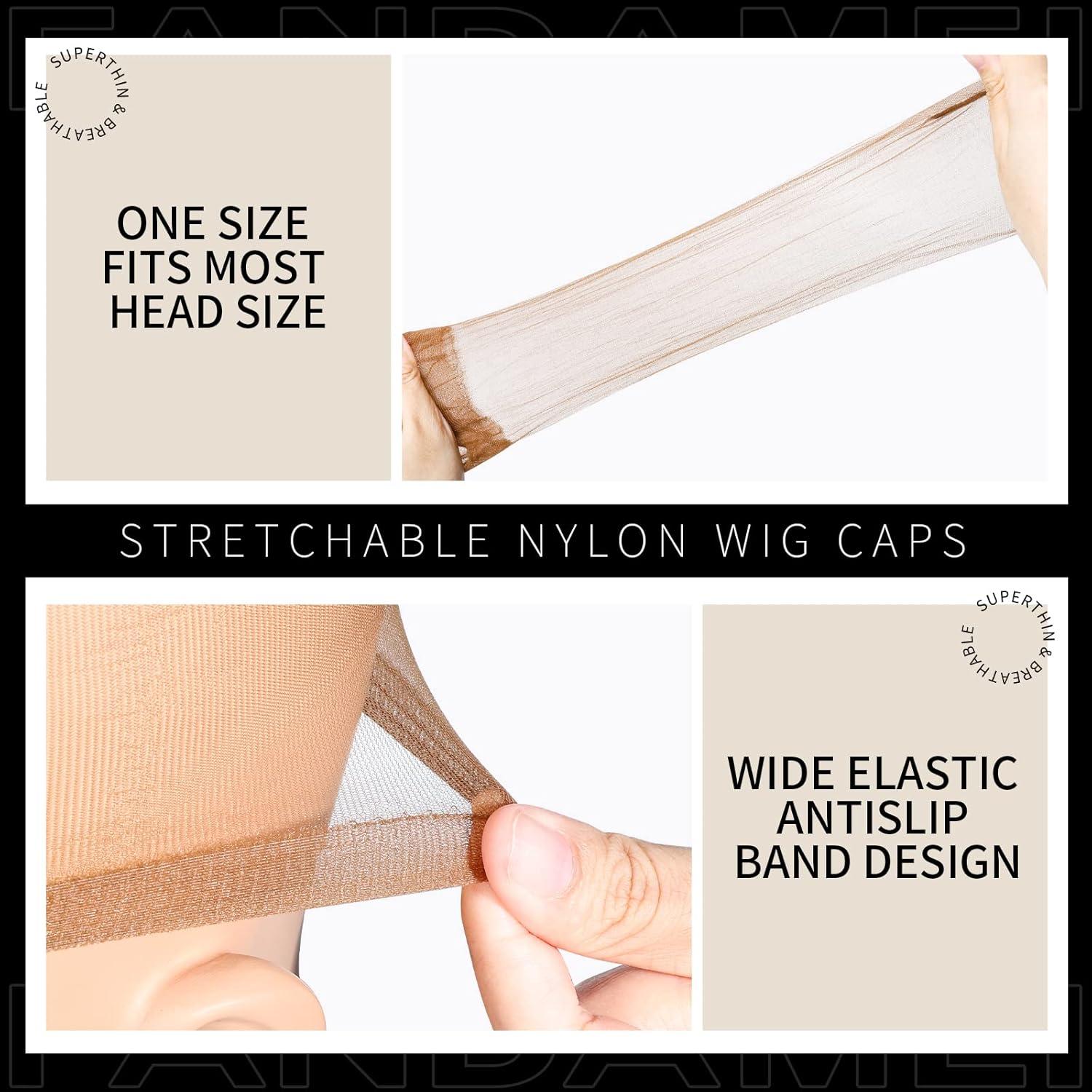 Capucha HD para Peluca Fandamei - Marrón Oscuro, 4PCS