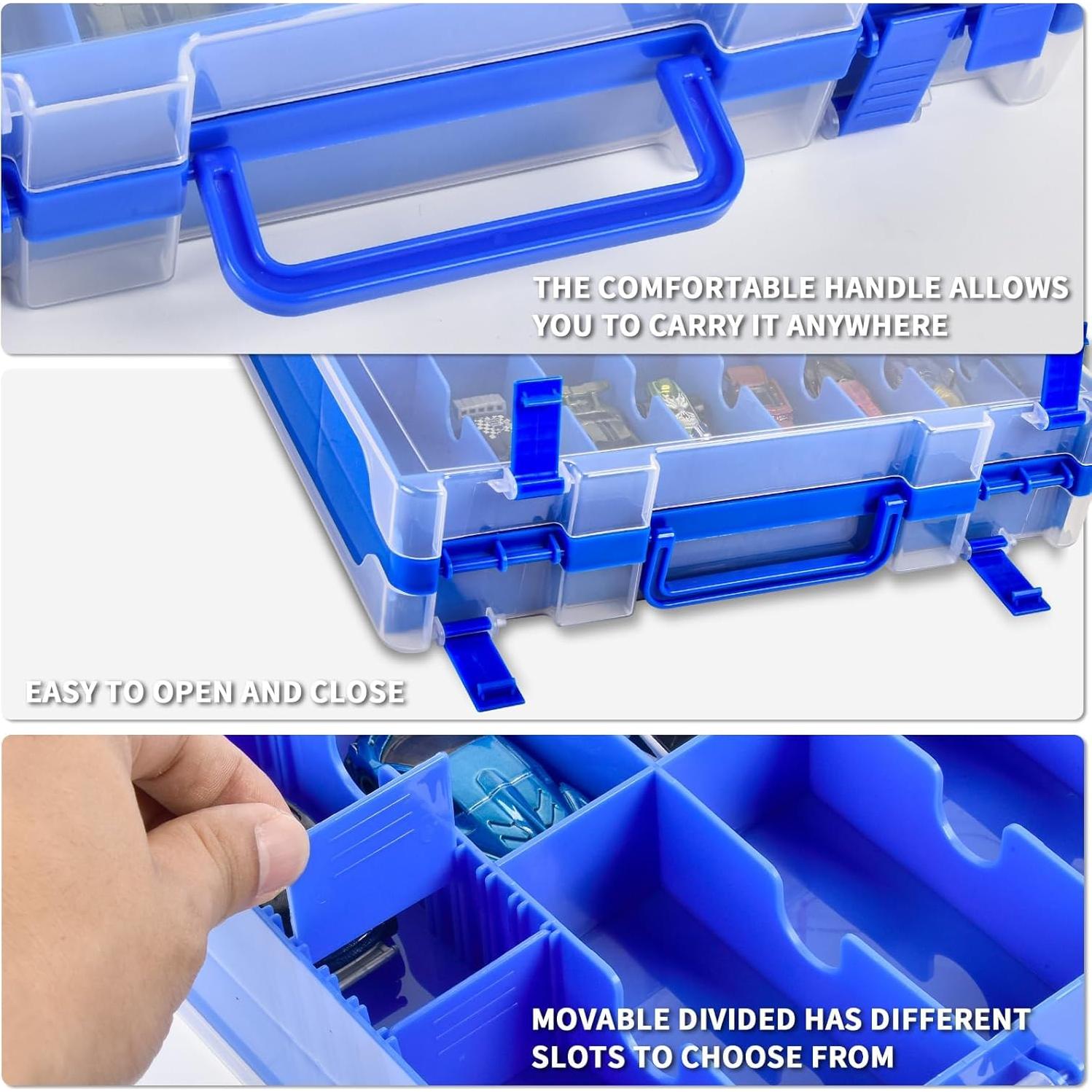 Organizador de Juguetes Xuerdon Azul 48 Compartimentos Doble Cara