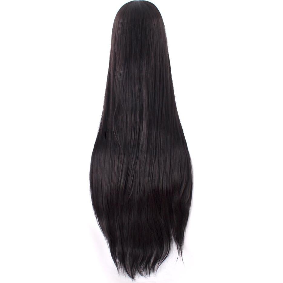 Peluca Larga Recta MapofBeauty 100 cm Negro Disfraz
