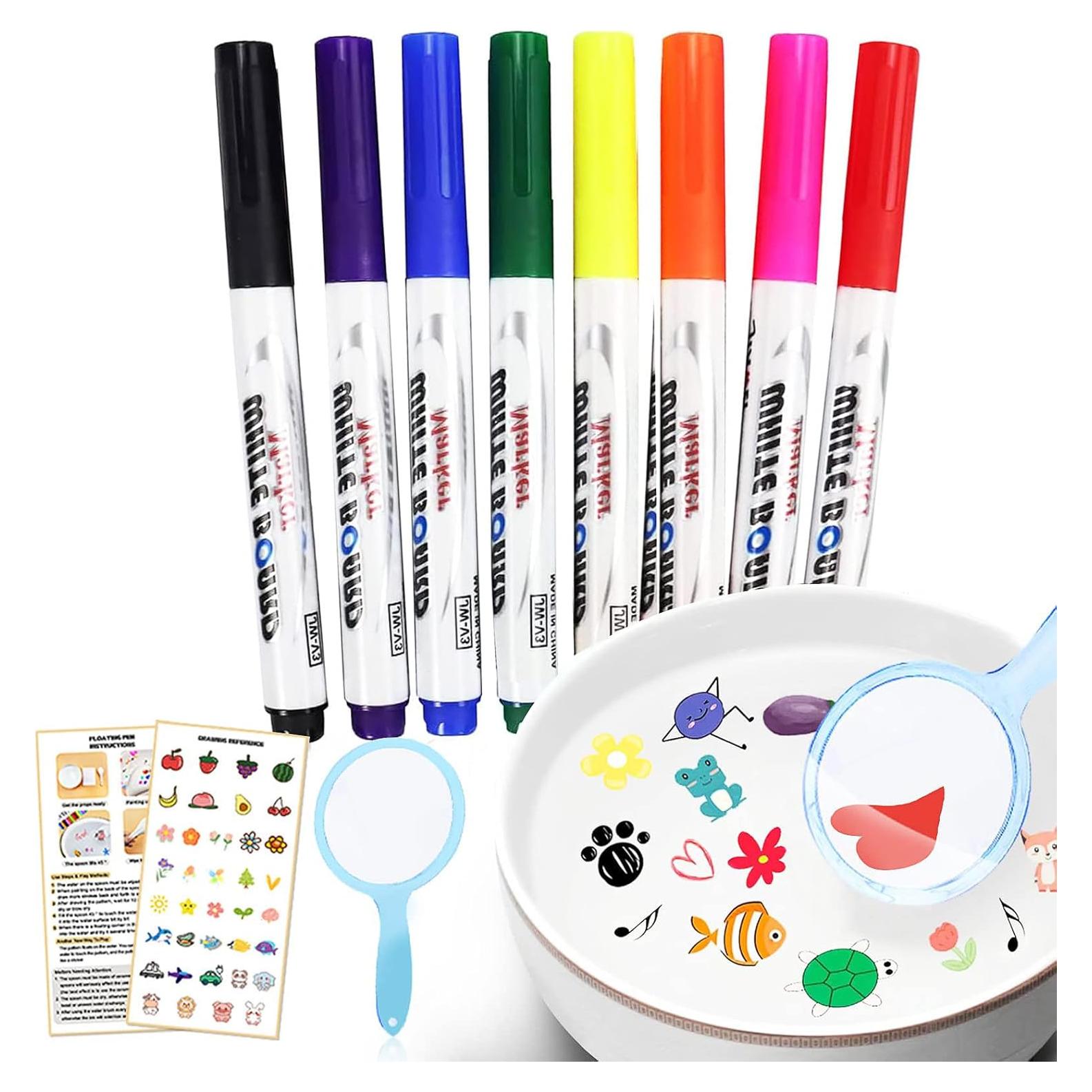 Bolígrafos de Pintura Mágica QETRABONE 8 Colores para Niños