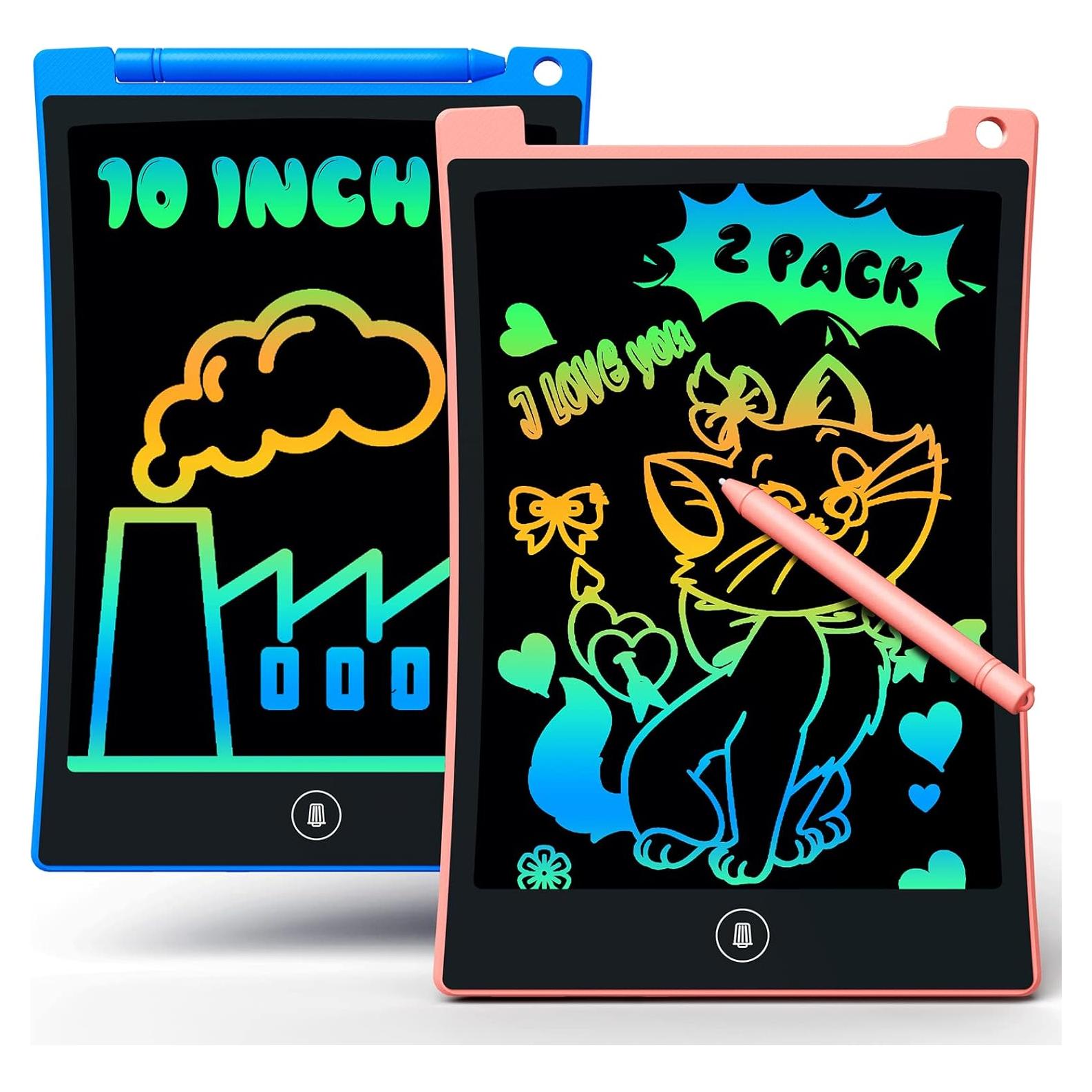 Tableta de Escritura LCD Bravokids 2 Pack 10" Colorida