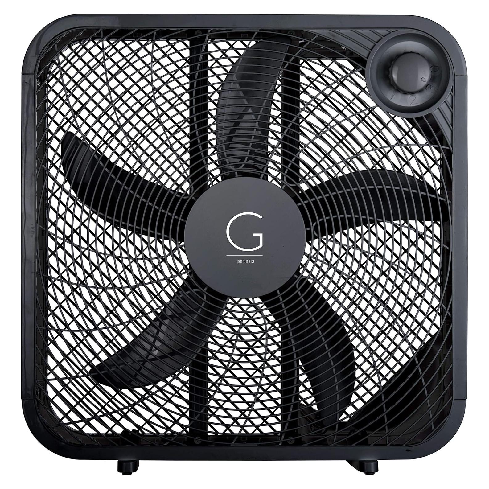 Ventilador de caja Genesis 50,8 cm 3 velocidades negro