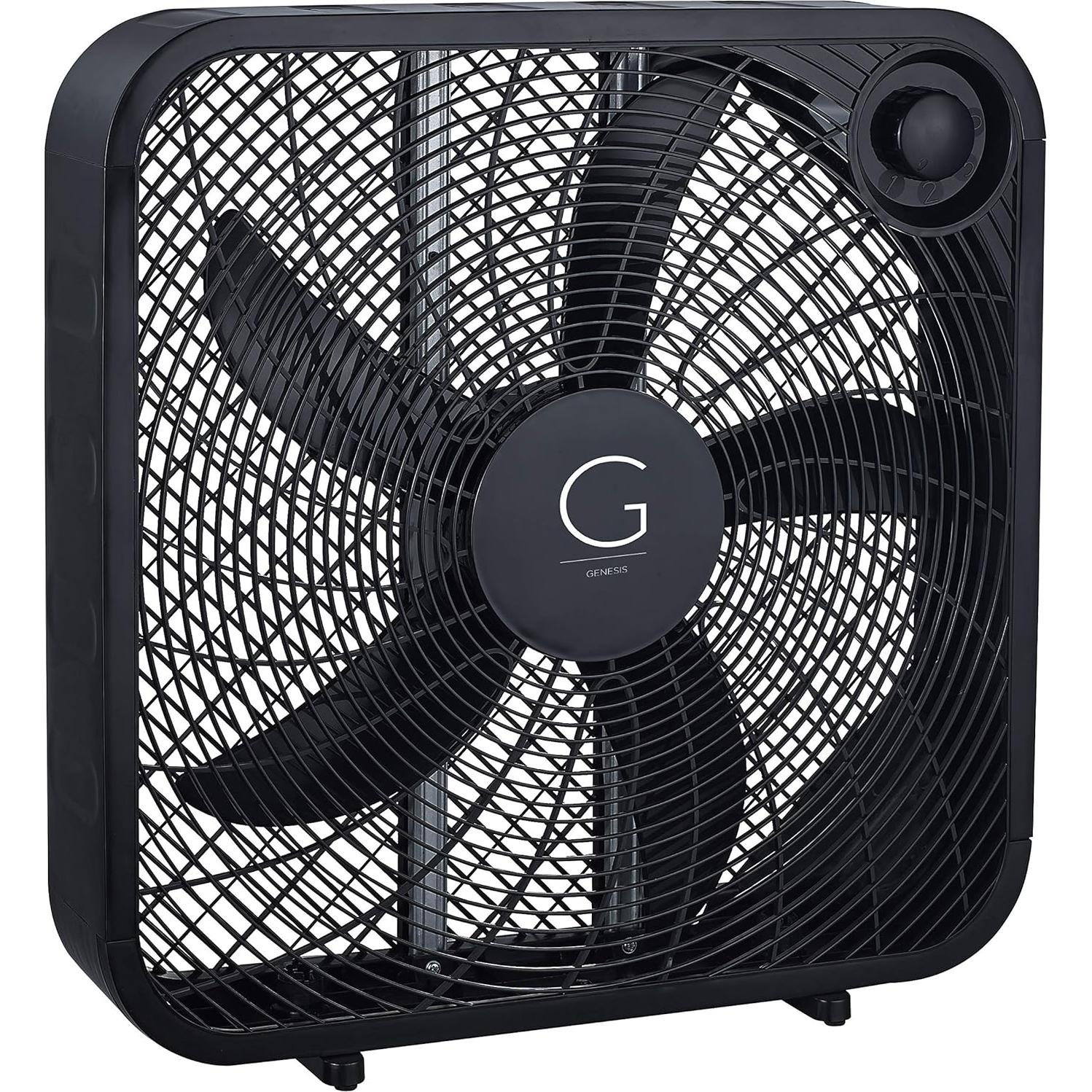 Ventilador de caja Genesis 50,8 cm 3 velocidades negro