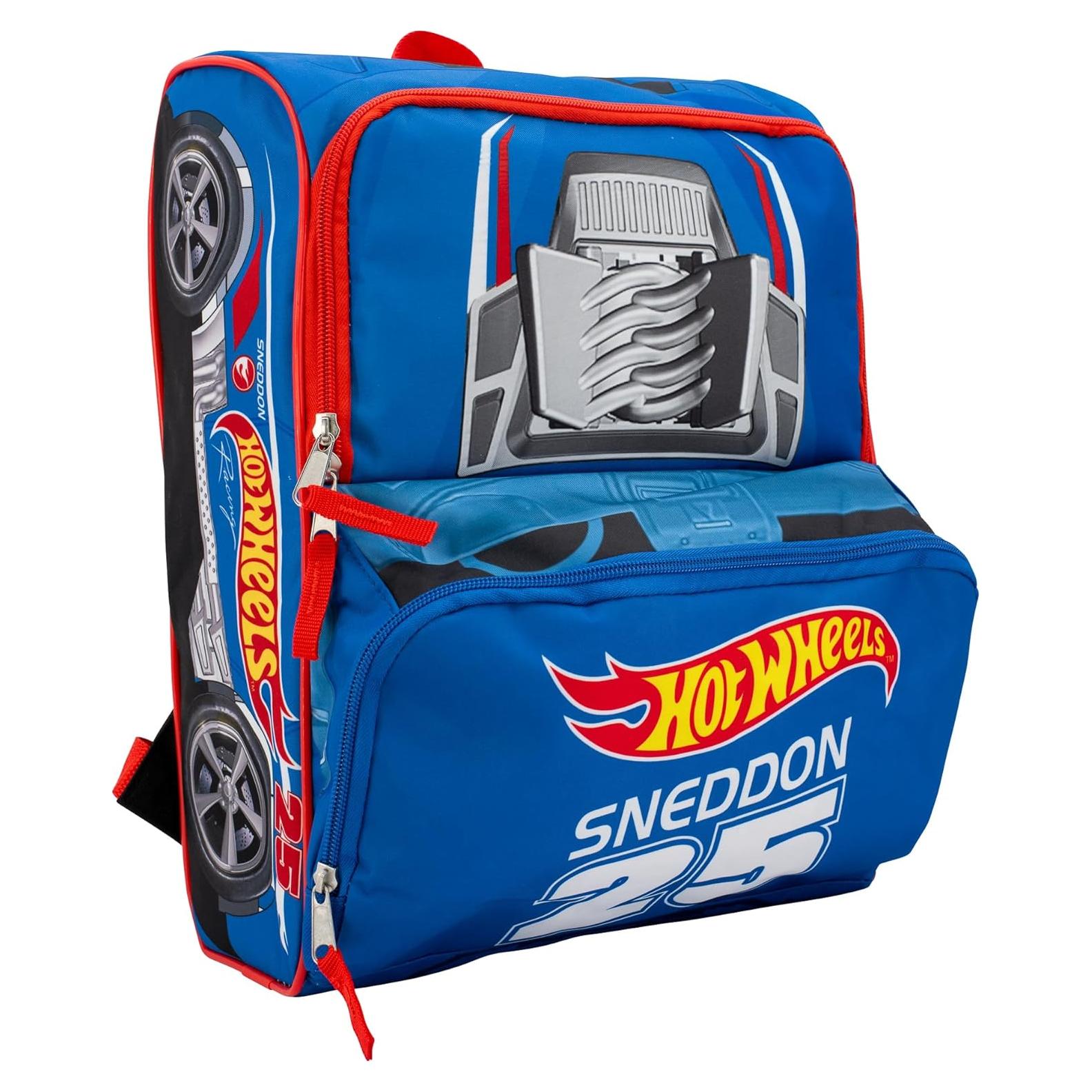 Mochila Mini Hot Wheels Sneddon #25 Auto Carreras 35.5cm