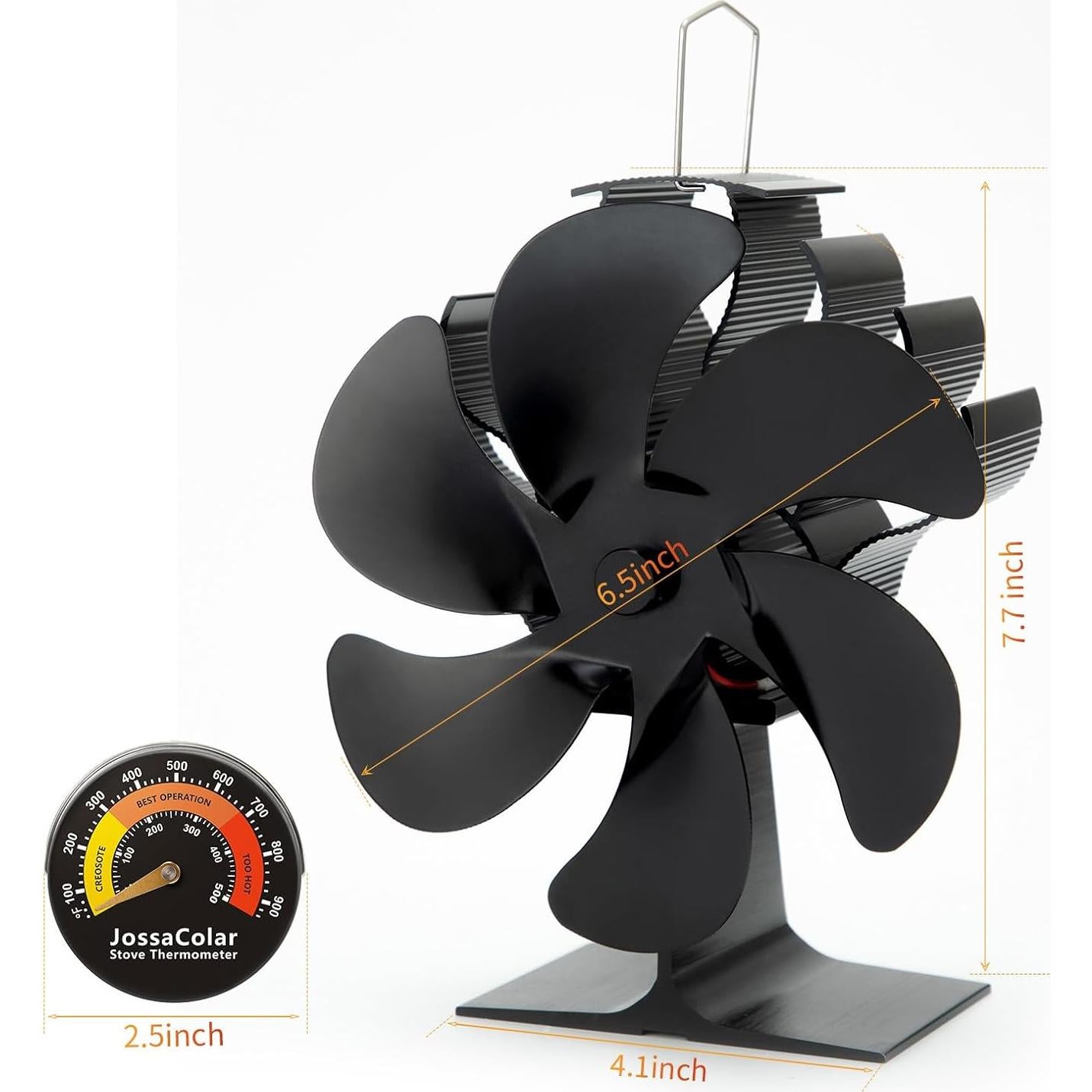 Ventilador de Estufa JossaColar 126G Térmico 6 Aspas