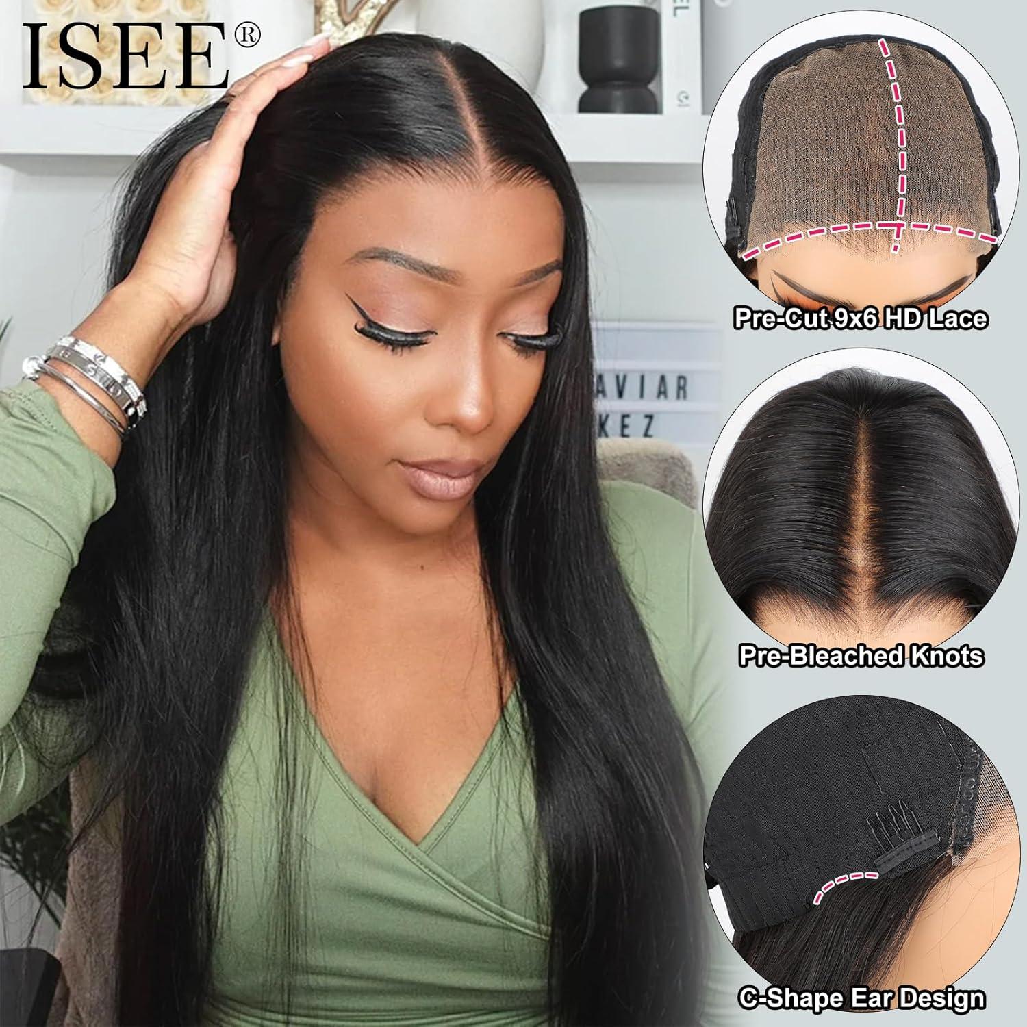 ISEE HAIR Peluca Cabello Humano 18 cm Sin Pegamento HD