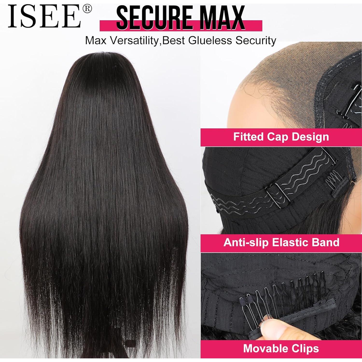 ISEE HAIR Peluca Cabello Humano 18 cm Sin Pegamento HD