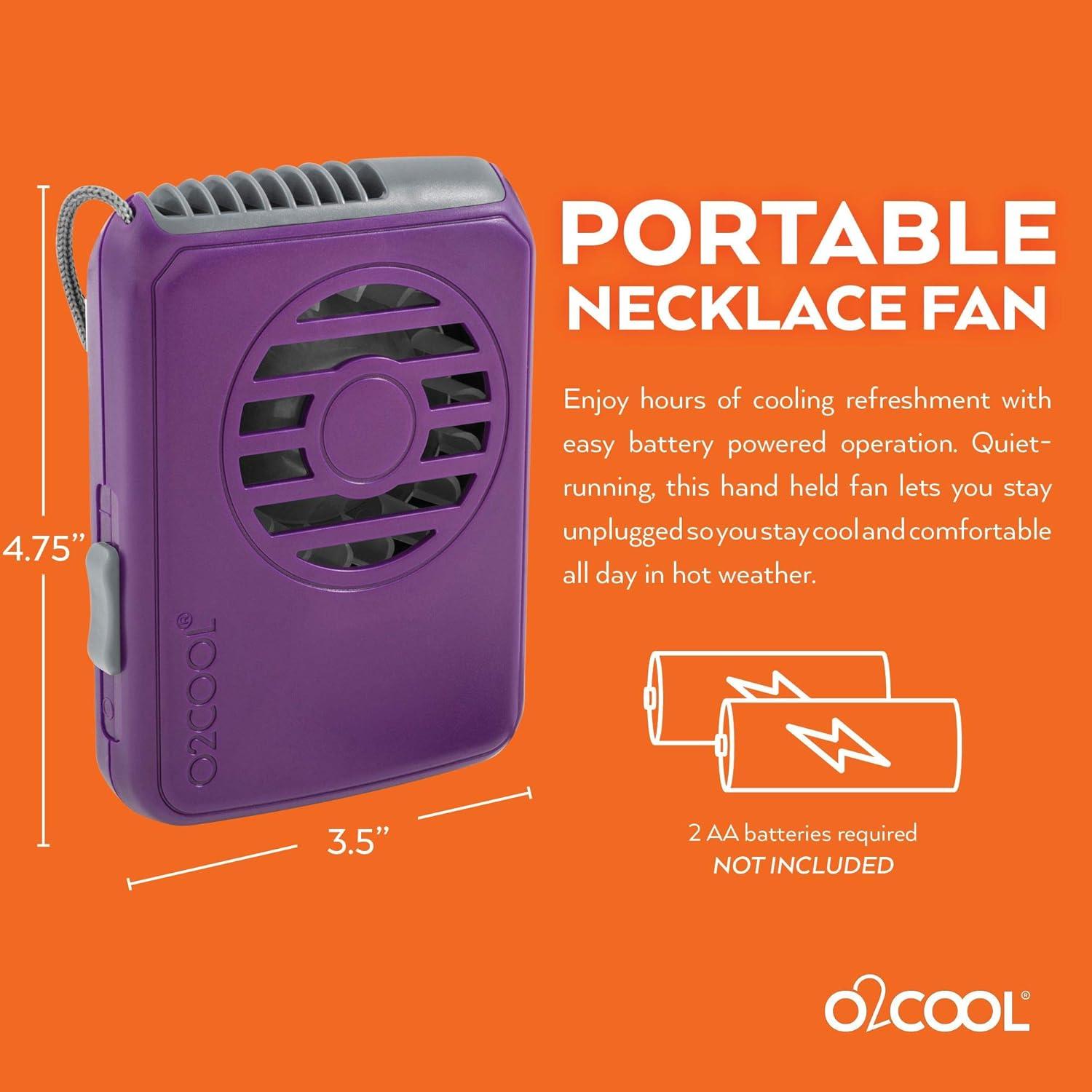 Ventilador Personal O2COOL Collar Portátil 3 Colores