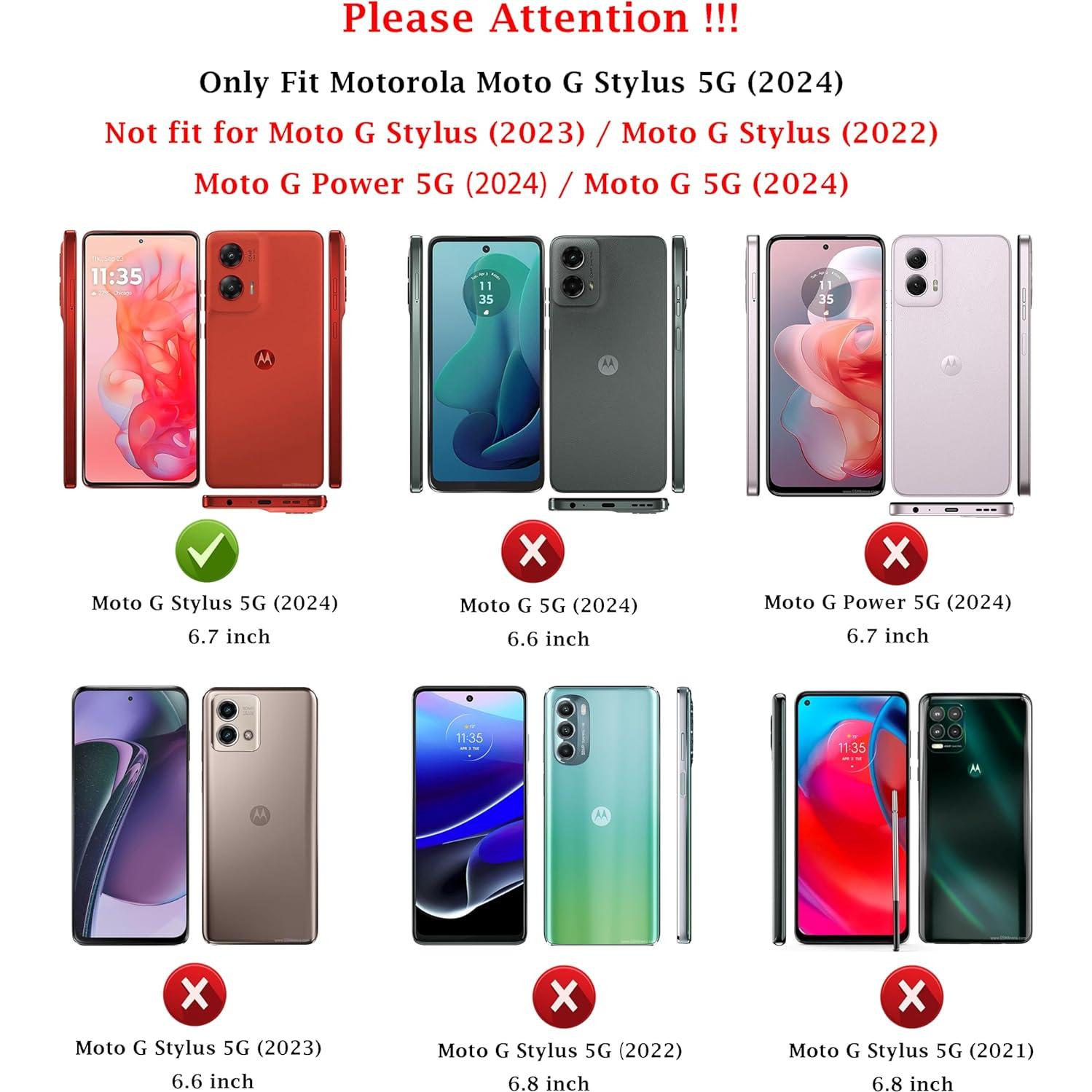 Funda para Motorola Moto G Stylus 5G 2024 con soporte 360°