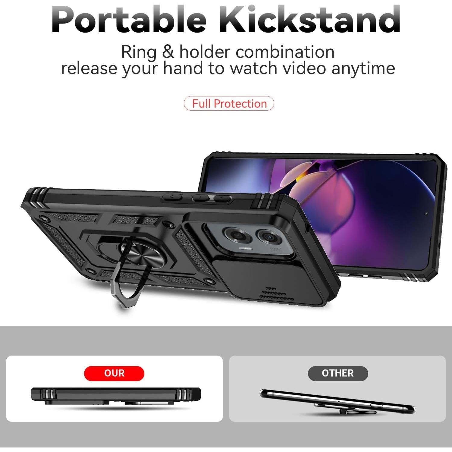 Funda para Motorola Moto G Stylus 5G 2024 con soporte 360°