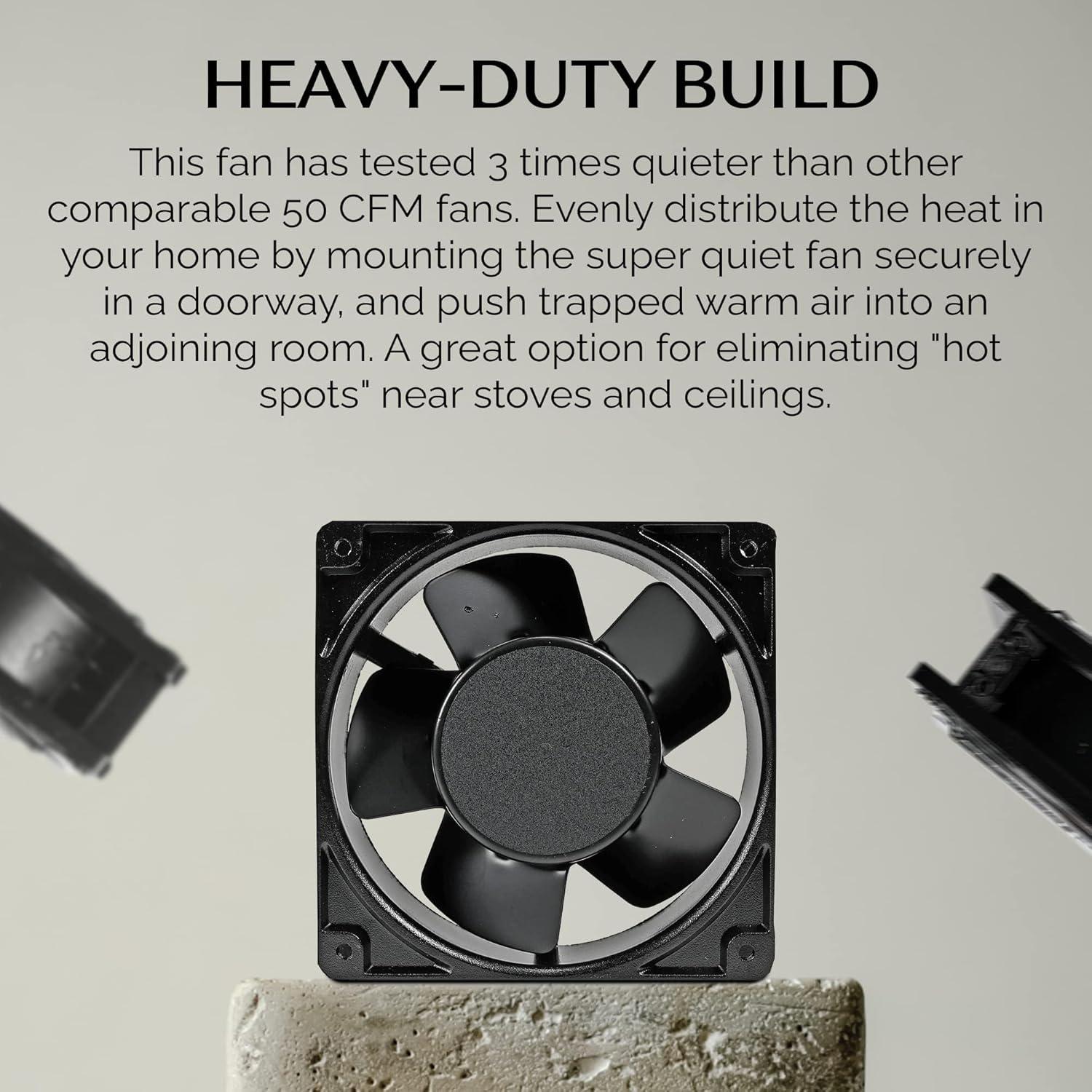 Ventilador de Calor Silencioso Firewood Racks&More 50 CFM