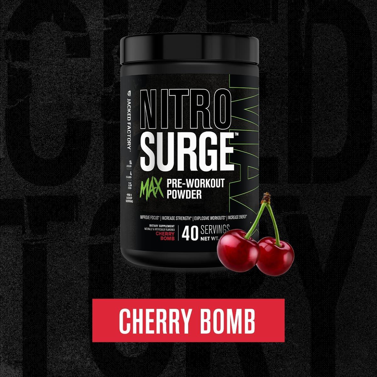 Nitrosurge Max Jacked Factory Pre Entrenamiento 40 Porciones