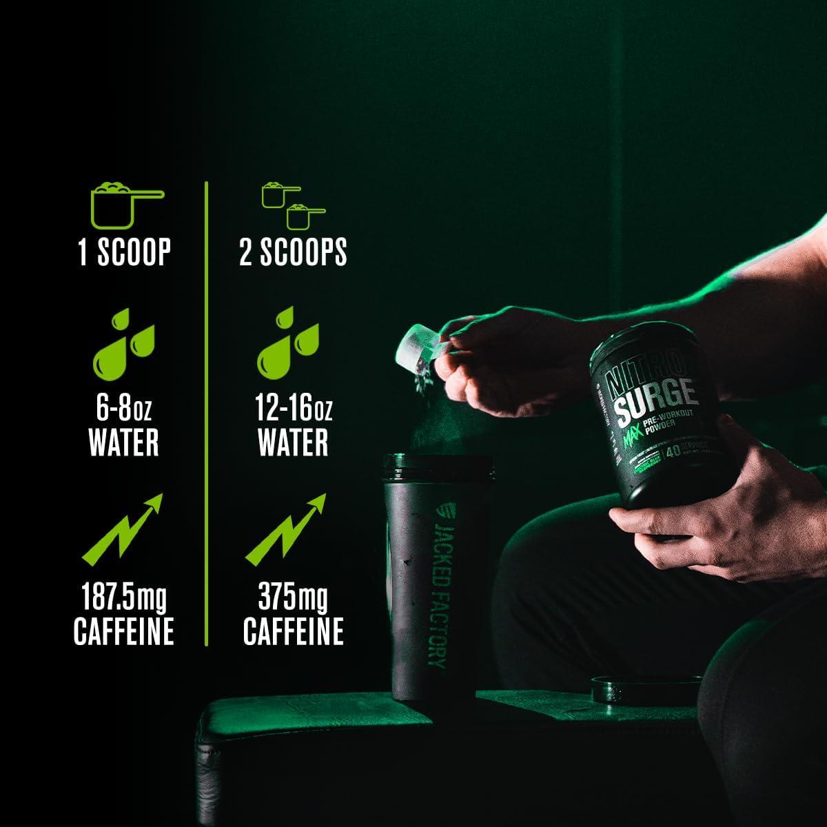 Nitrosurge Max Jacked Factory Pre Entrenamiento 40 Porciones