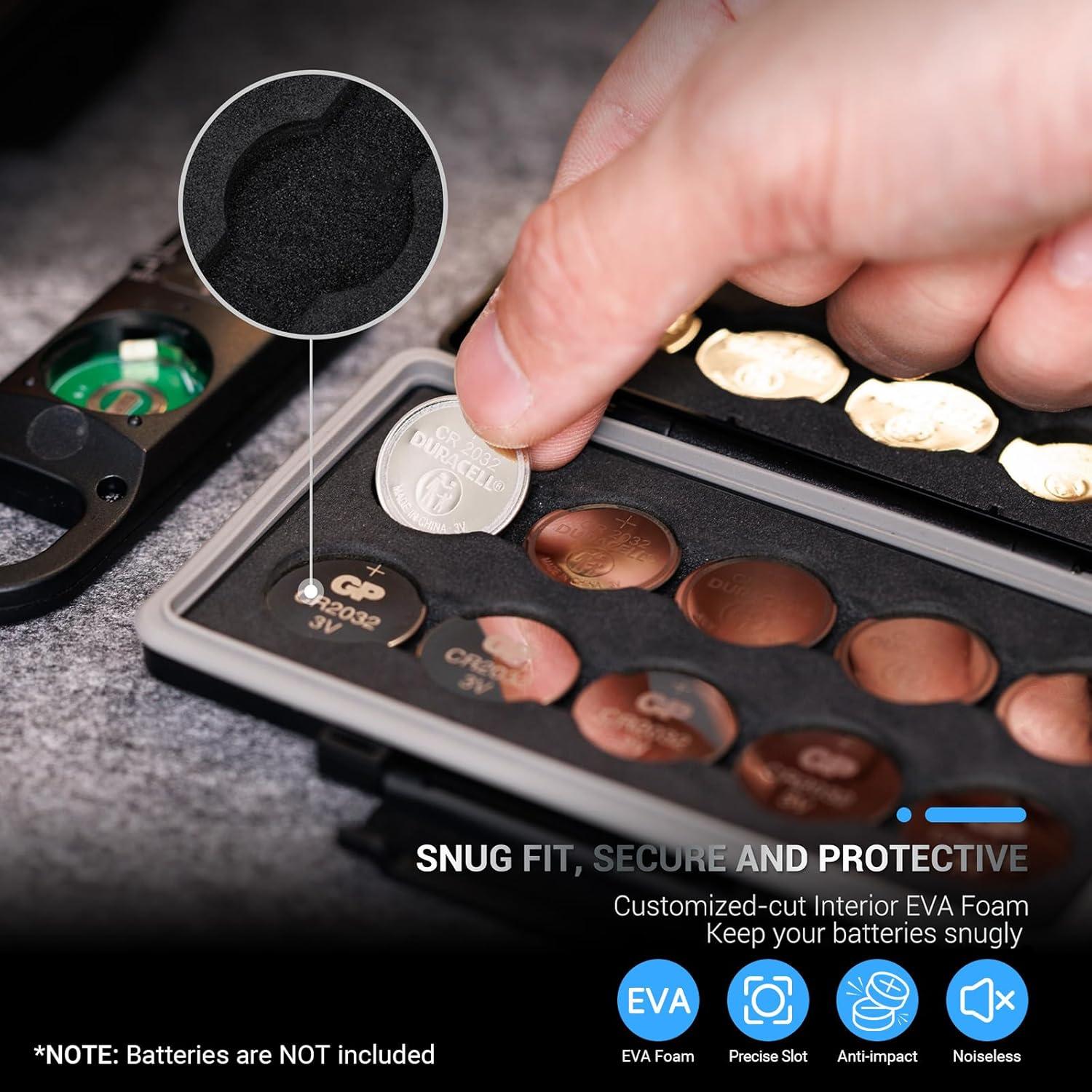 Estuche para Baterías JJC para 20x CR2032 CR2025 Resistente