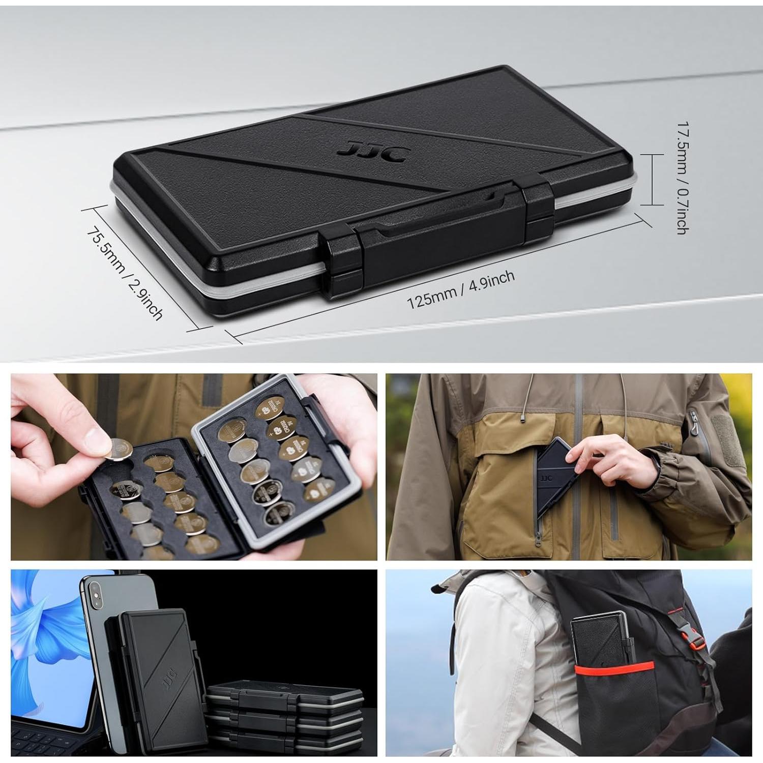 Estuche para Baterías JJC para 20x CR2032 CR2025 Resistente