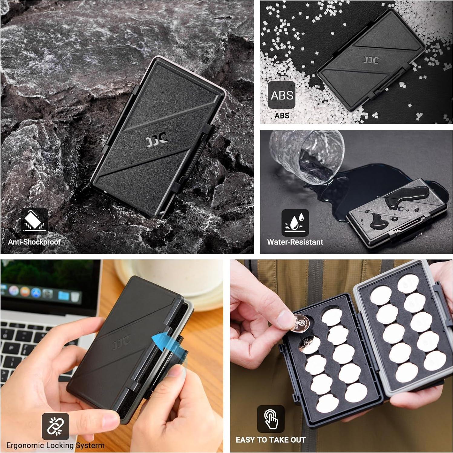 Estuche para Baterías JJC para 20x CR2032 CR2025 Resistente