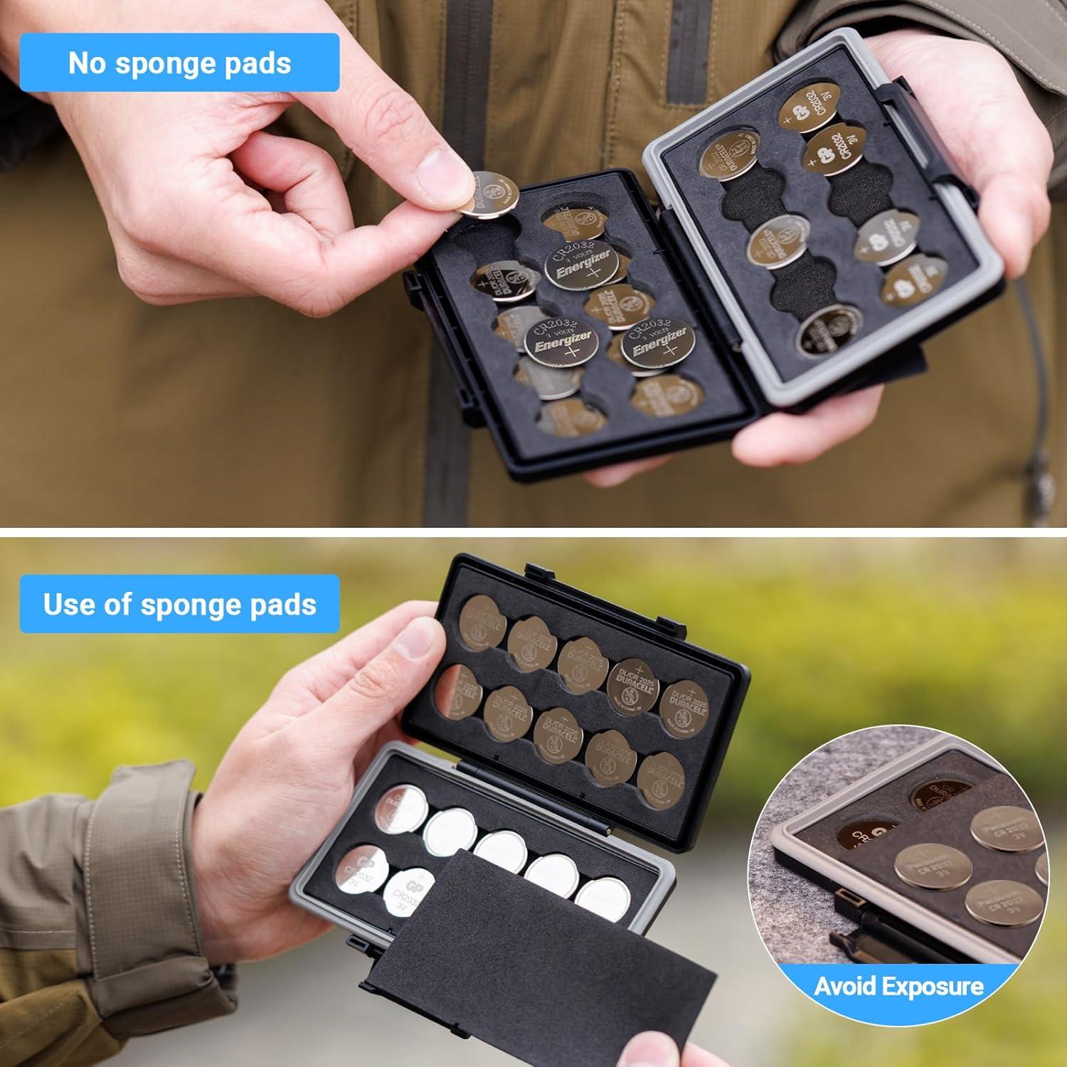 Estuche para Baterías JJC para 20x CR2032 CR2025 Resistente
