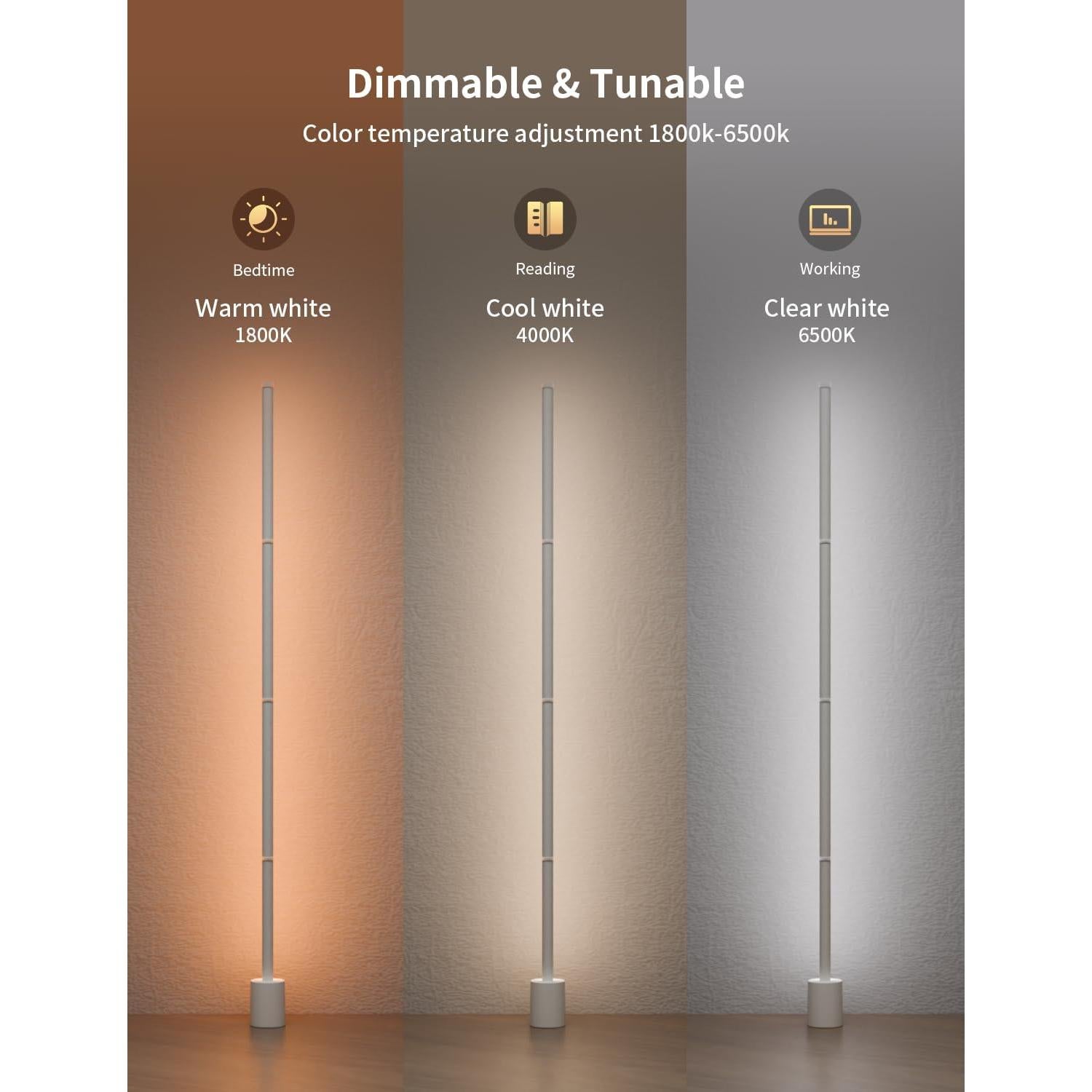 Lámpara de Pie Inteligente Ailofy RGBW+IC 16 Colores