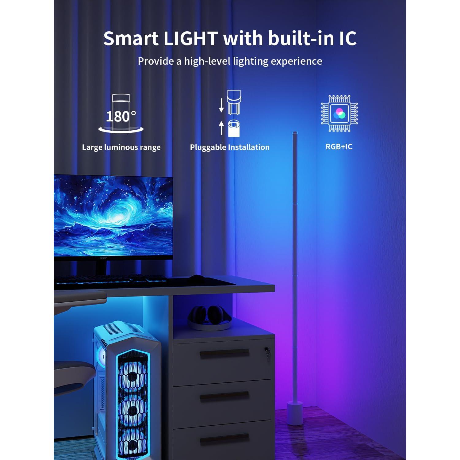 Lámpara de Pie Inteligente Ailofy RGBW+IC 16 Colores