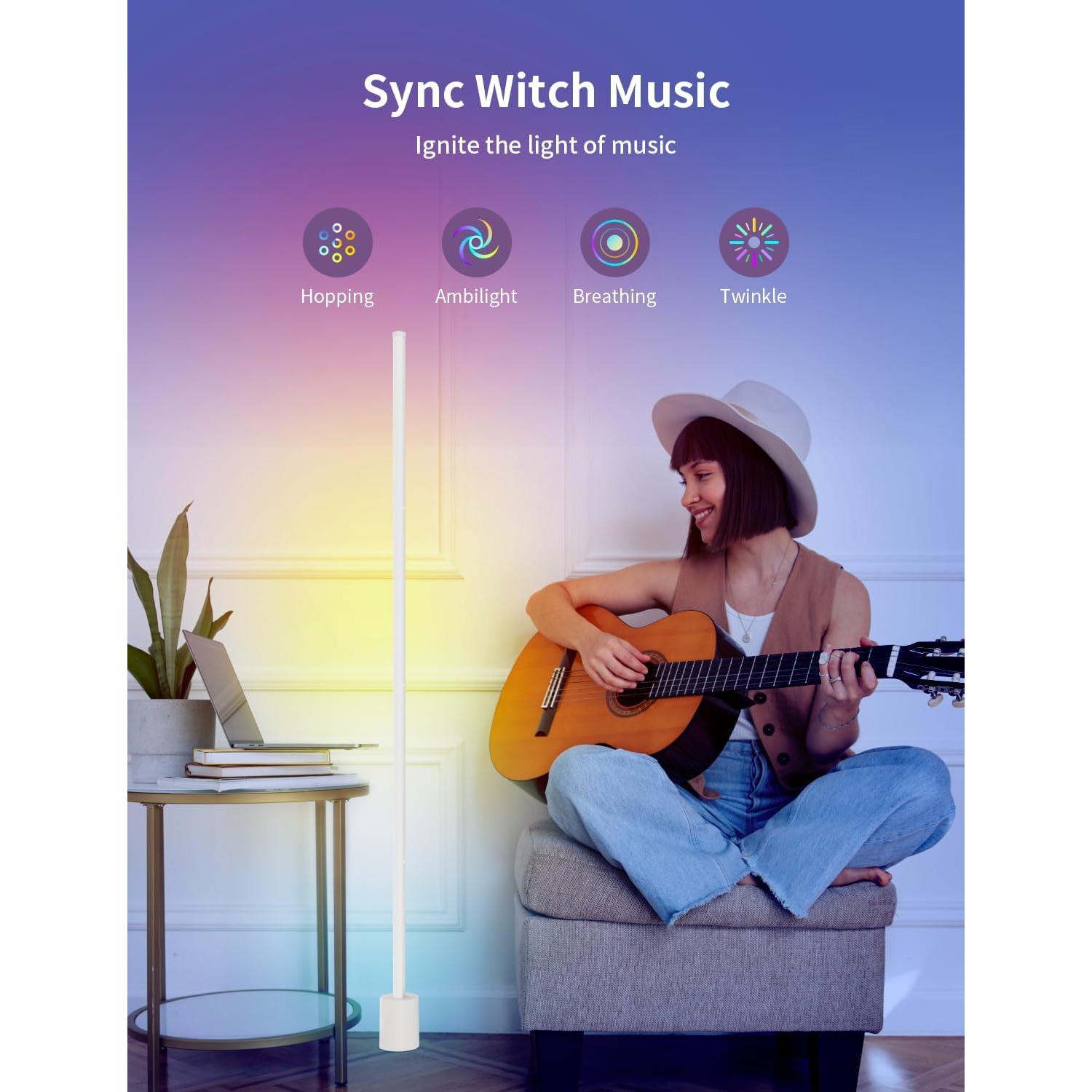 Lámpara de Pie Inteligente Ailofy RGBW+IC 16 Colores