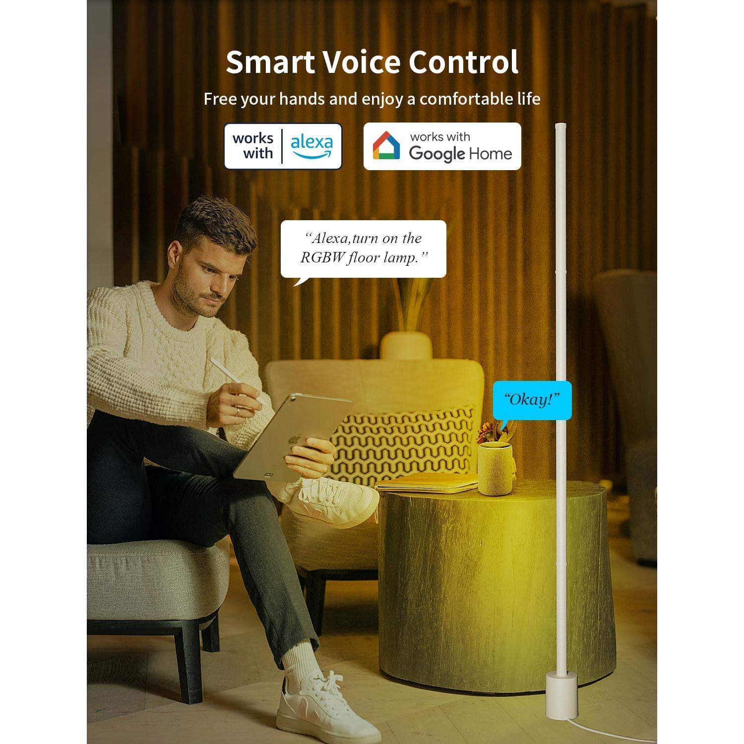 Lámpara de Pie Inteligente Ailofy RGBW+IC 16 Colores