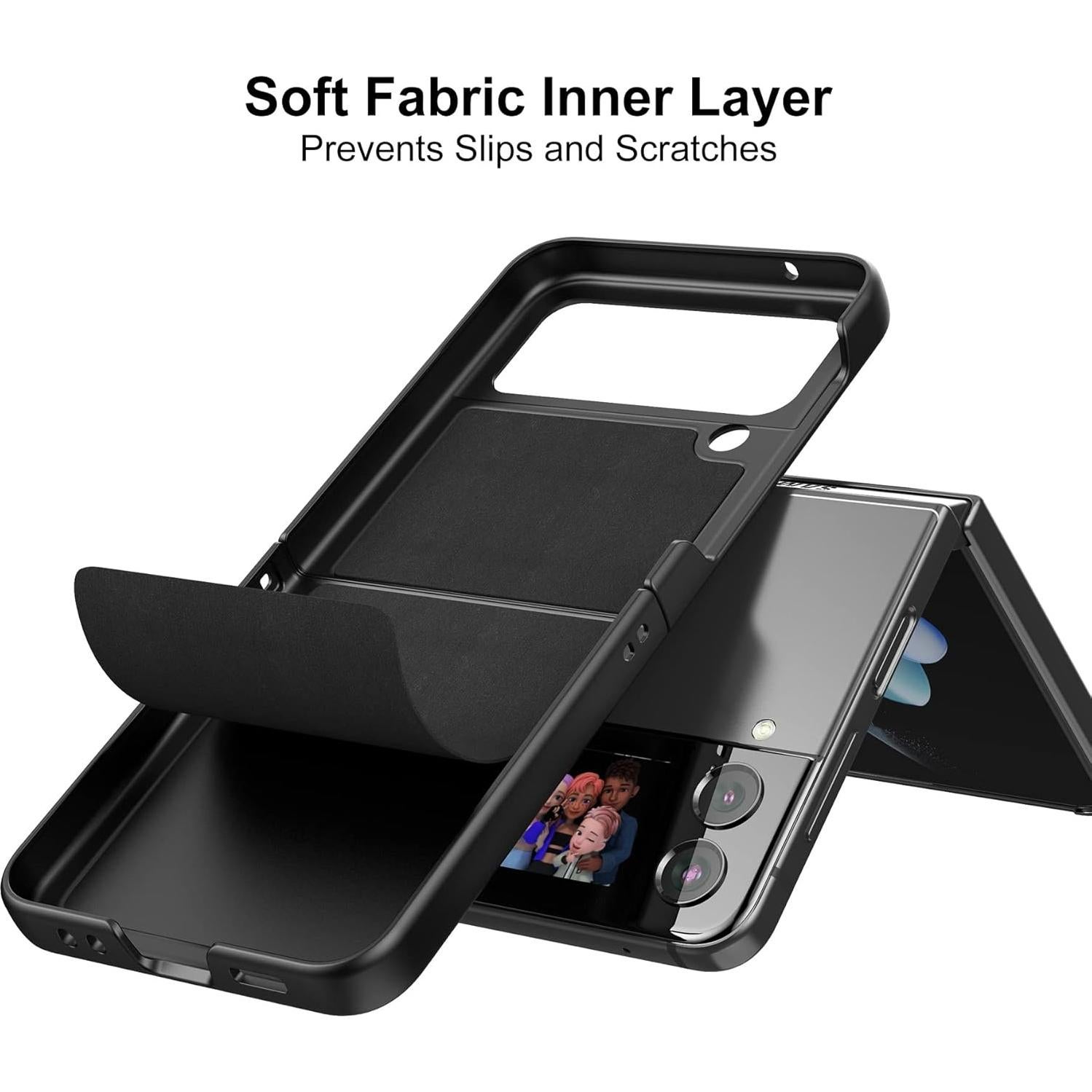 Funda Foluu para Samsung Galaxy Z Flip 4 5G Amarillo