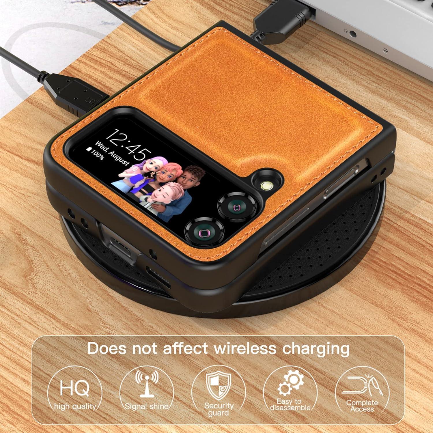 Funda Foluu para Samsung Galaxy Z Flip 4 5G Amarillo