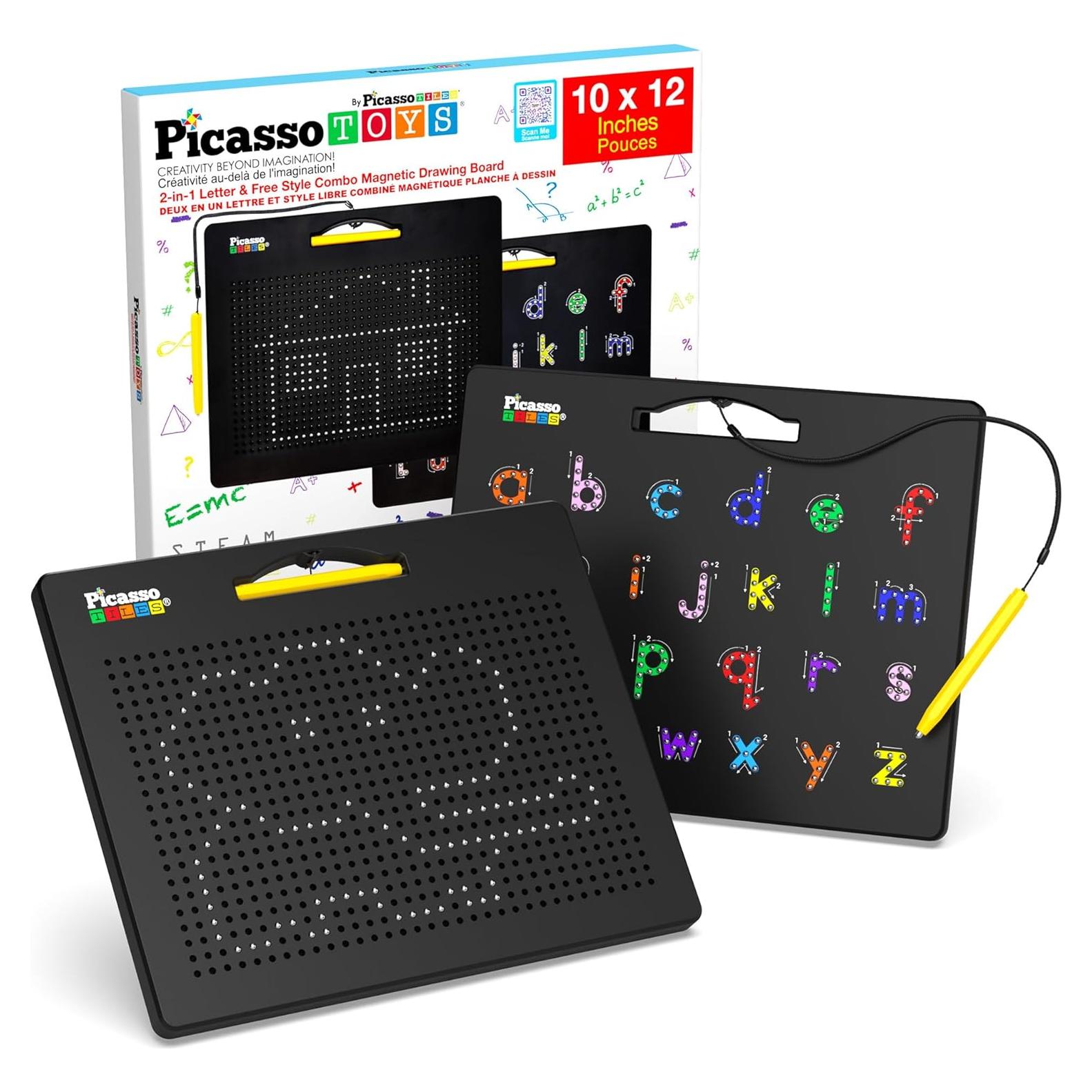 Tablero Magnético PicassoTiles 30x25 cm Alfabeto STEM Negro