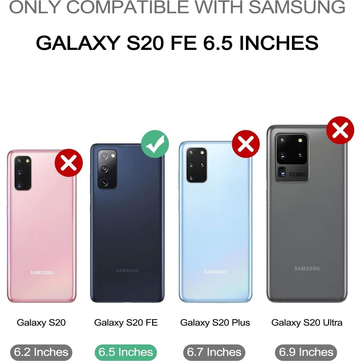 Funda Dexnor para Samsung Galaxy S20 FE 6.5" Azul con Soporte