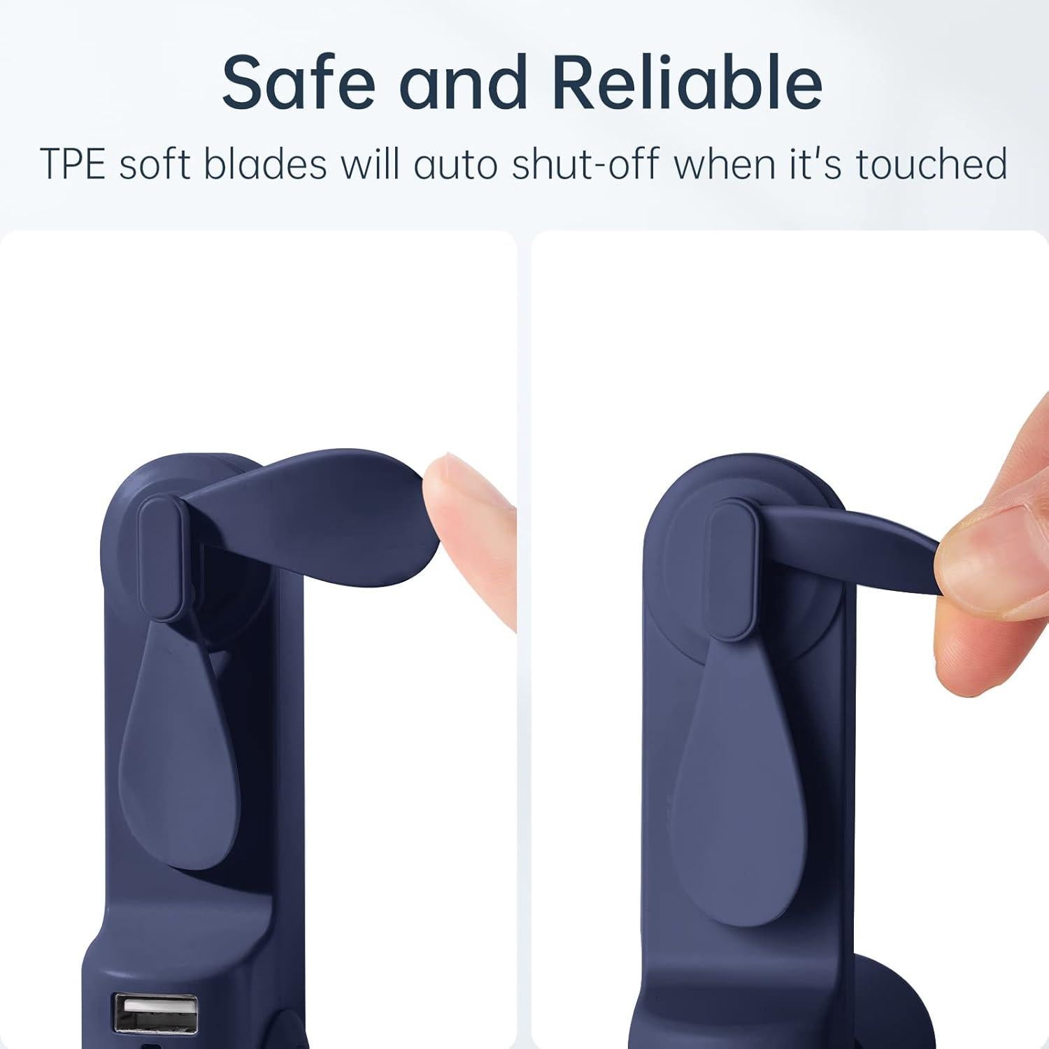 Ventilador Portátil JISULIFE F8-P Mini 3 en 1 Recargable