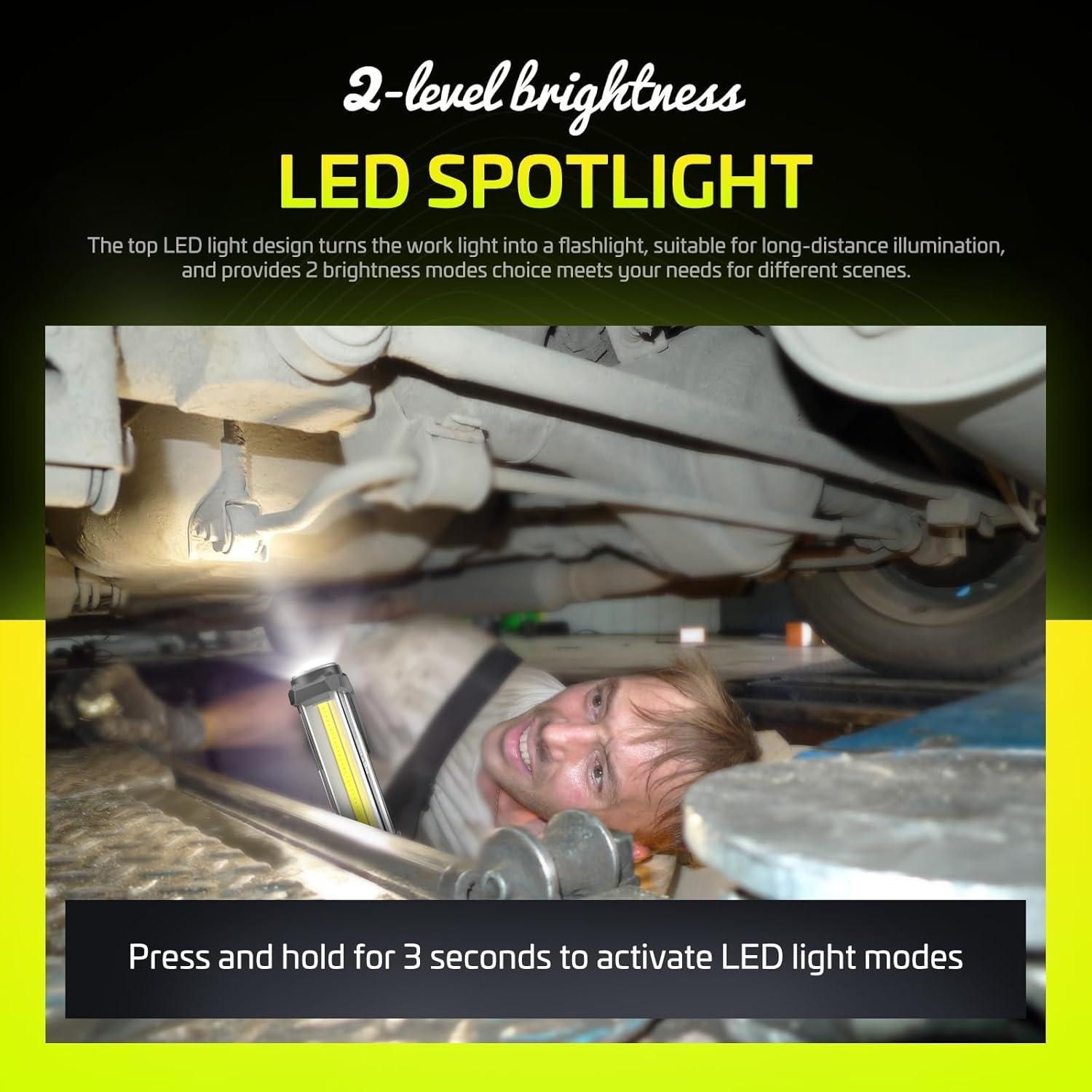 Luz de trabajo LED WARSUN DJ60 1500 lúmenes recargable