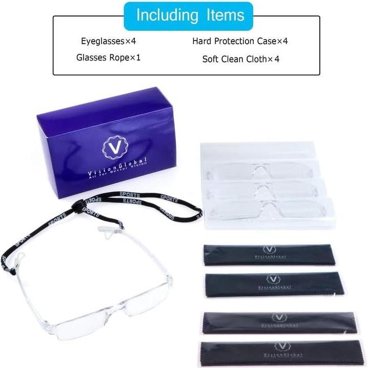 Gafas de Lectura LifeArt 4 Pares Bloqueo Luz Azul