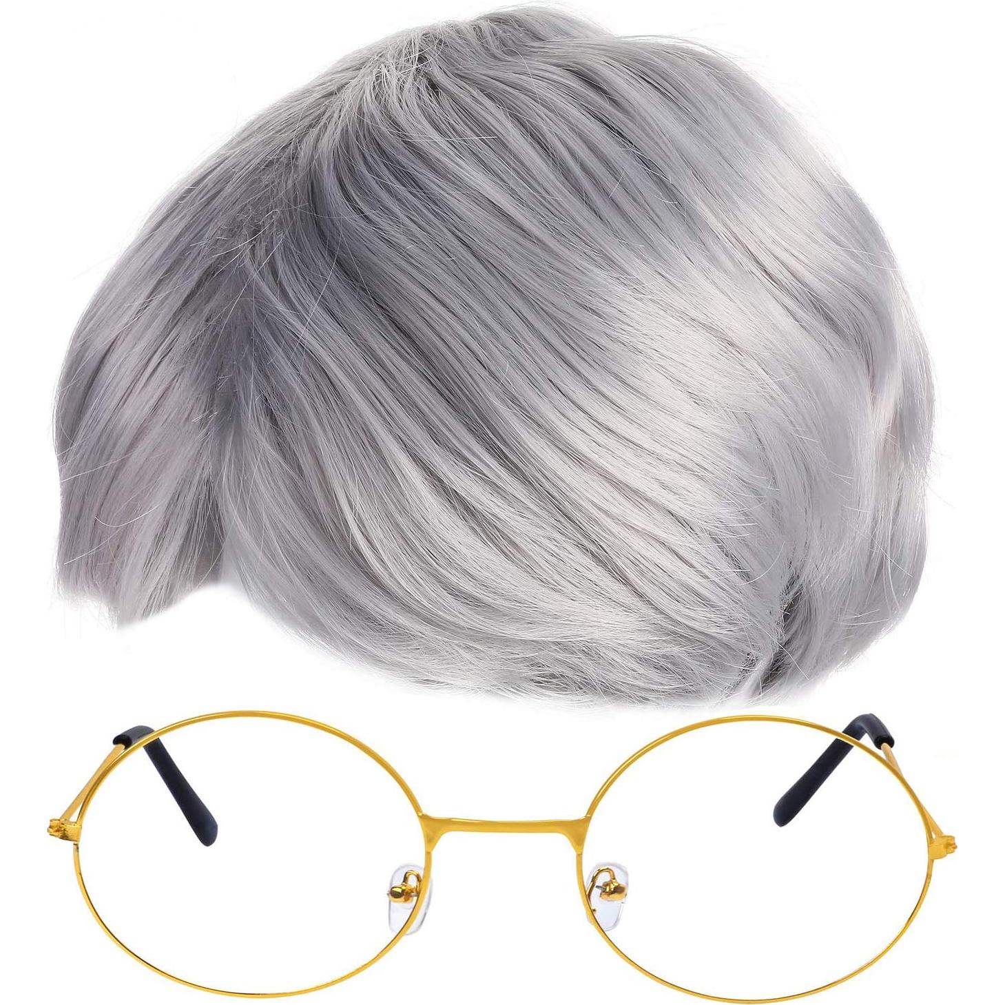 Disfraz de Abuelo Beefunny con Peluca y Gafas - Plata